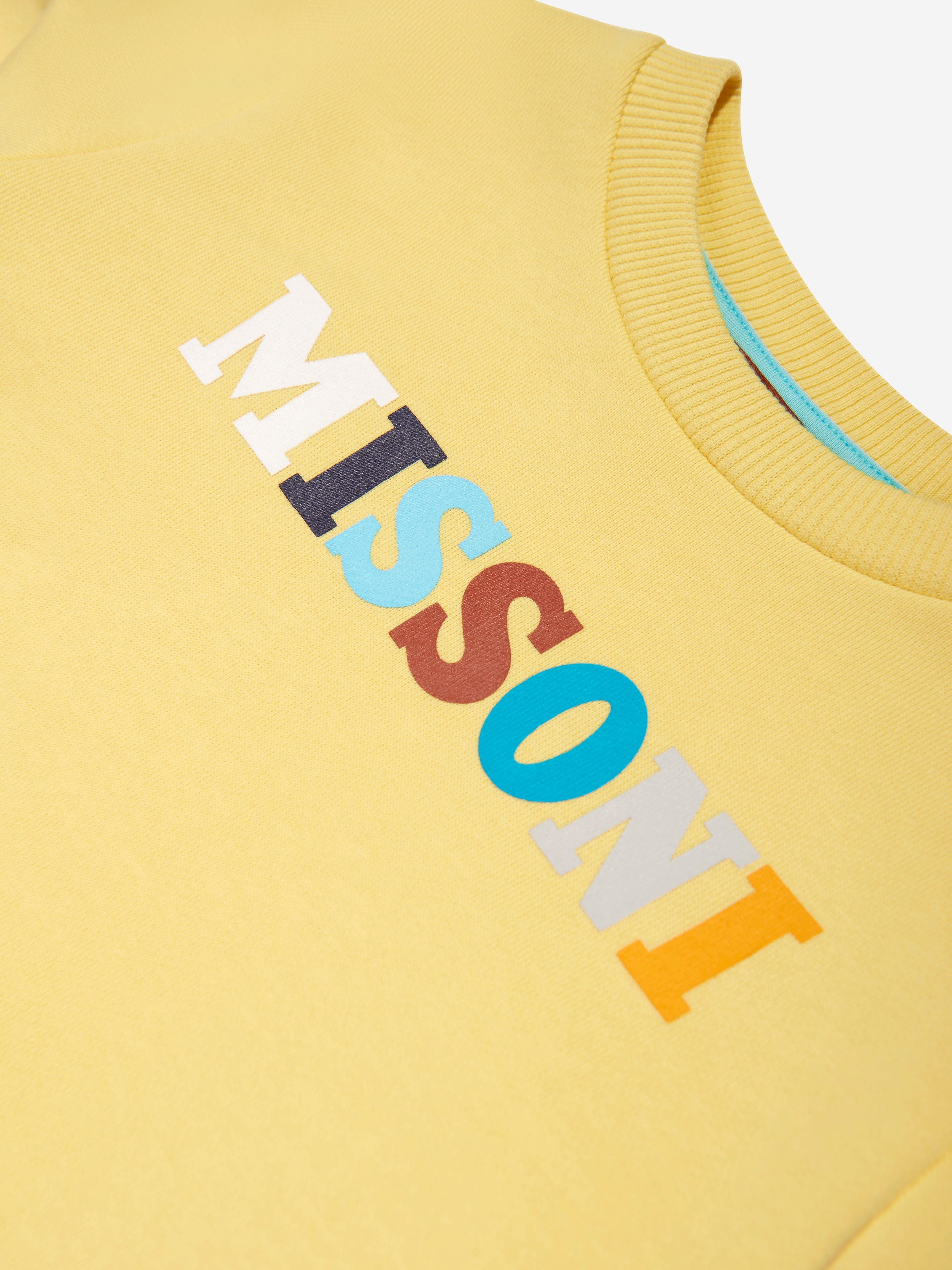 Missoni Boys Logo Sweatshirt in Yellow