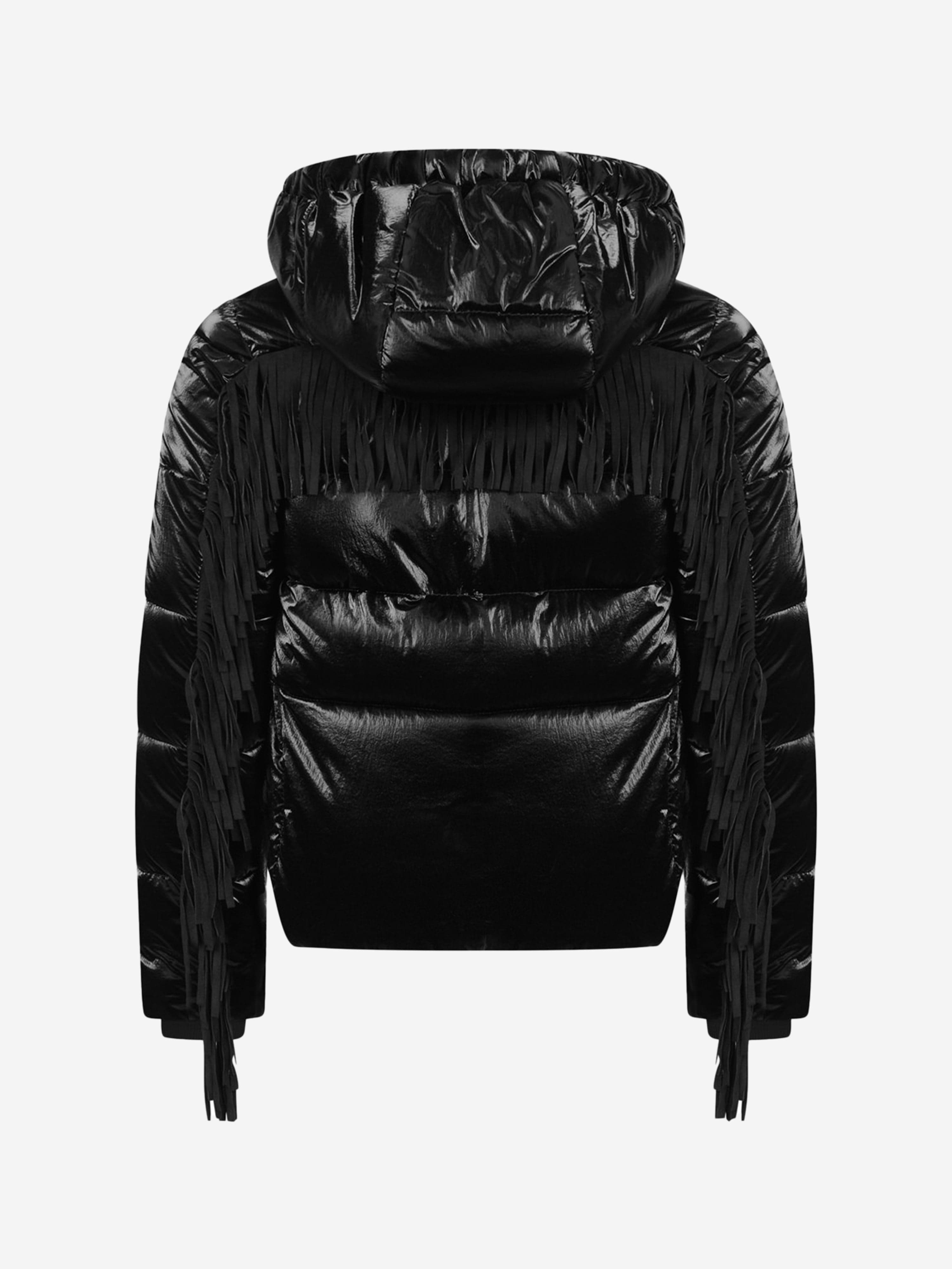 Monnalisa Girls Down Padded Fringed Jacket