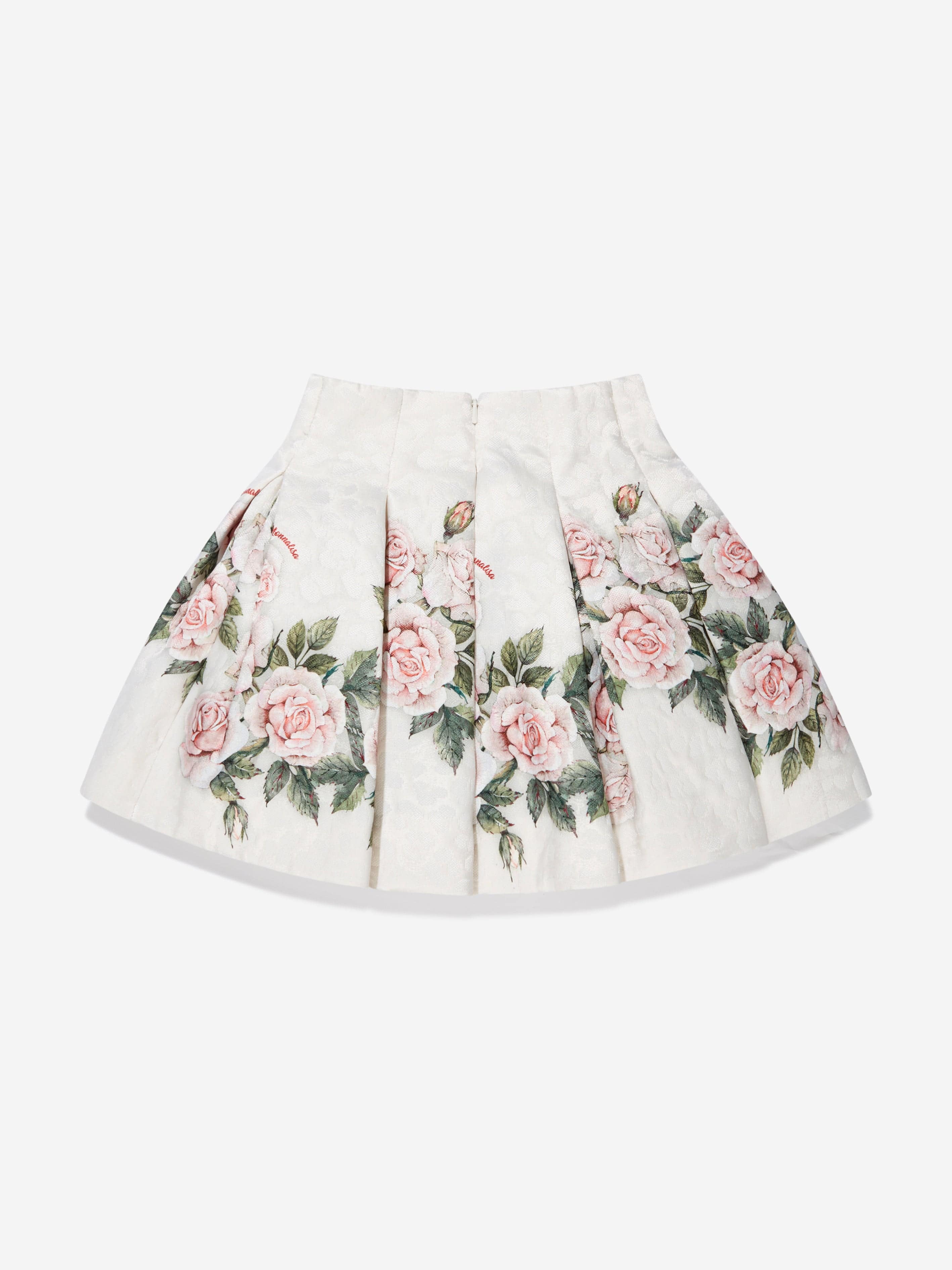 Monnalisa Girls Quilted Garden Rose Skirt