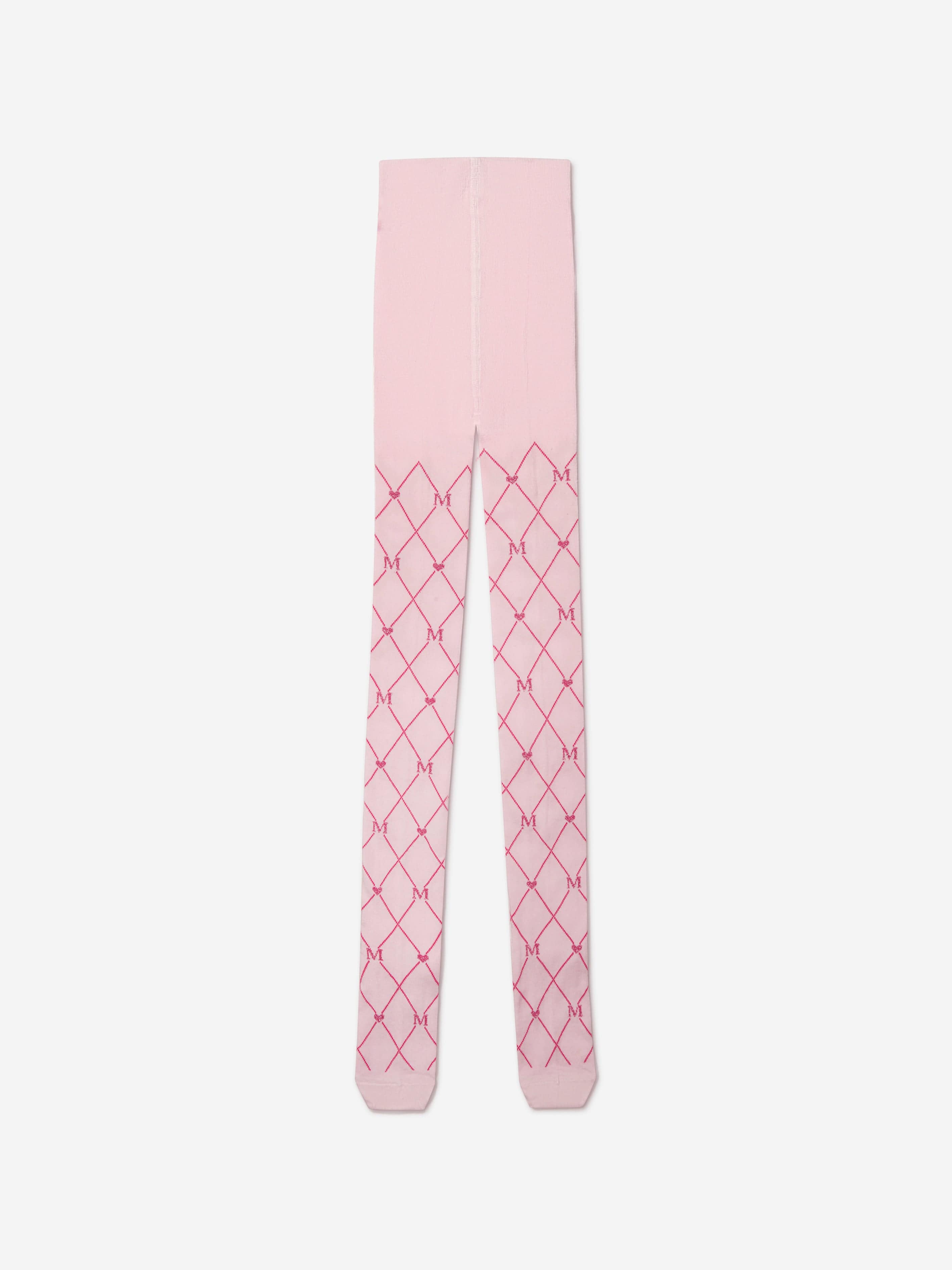 Monnalisa Girls Cotton Monogram Tights