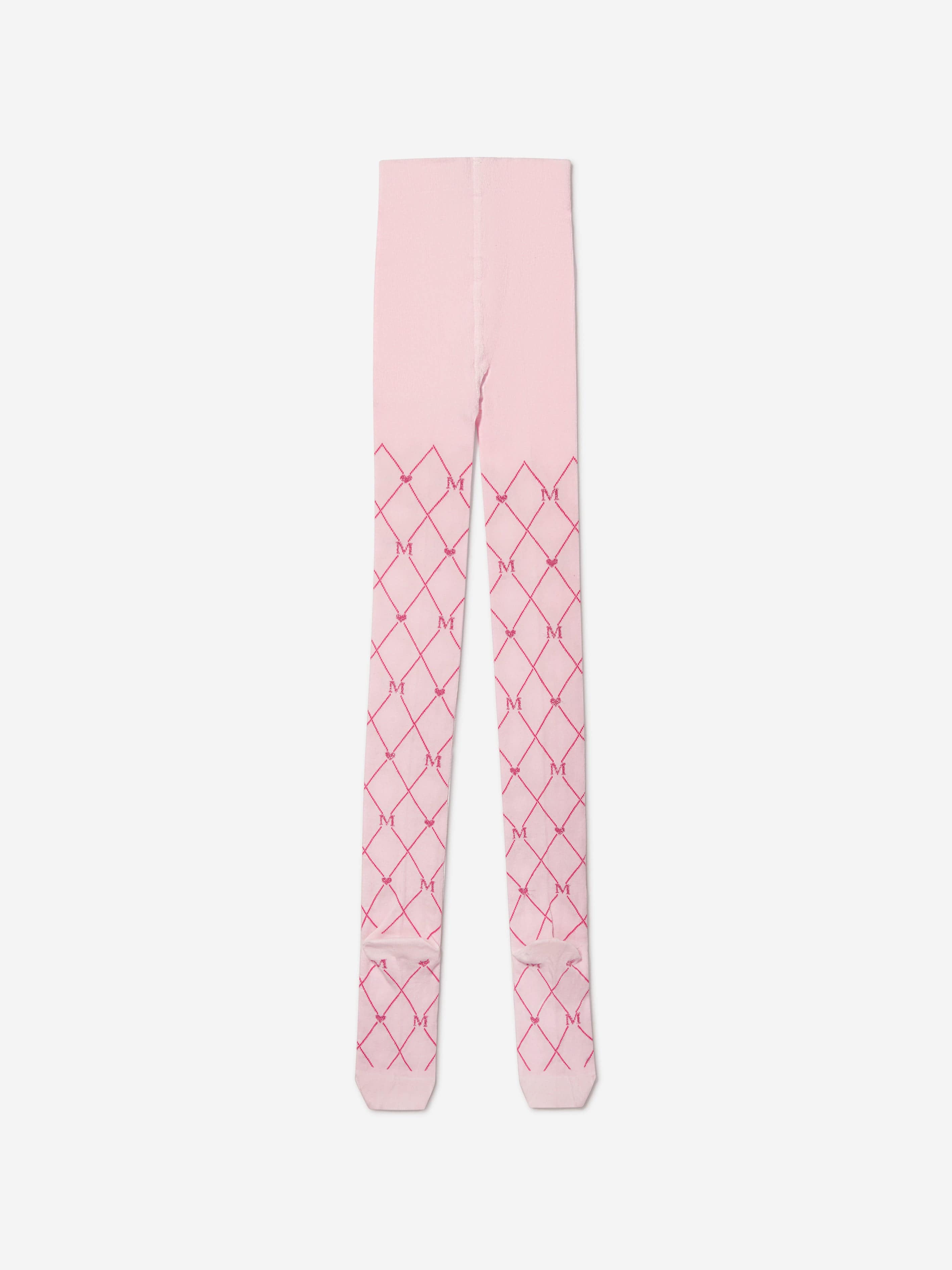 Monnalisa Girls Cotton Monogram Tights