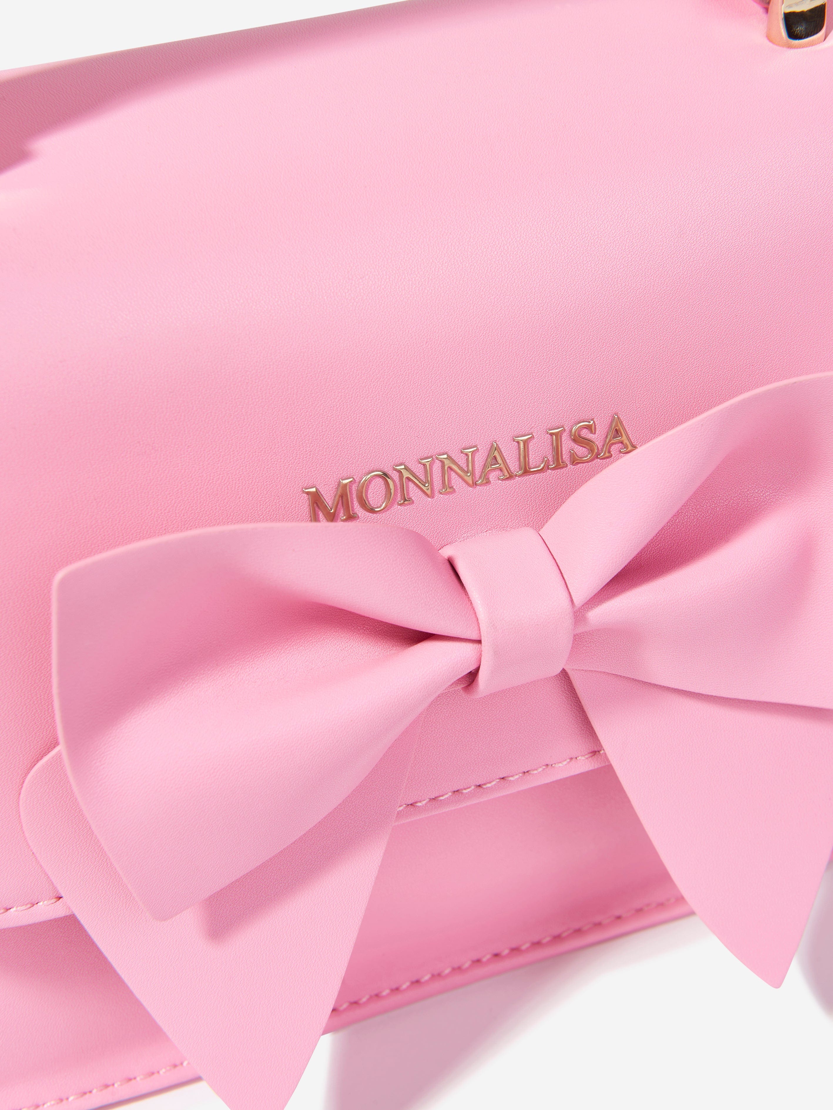 Monnalisa Girls Bow Handbag in Pink