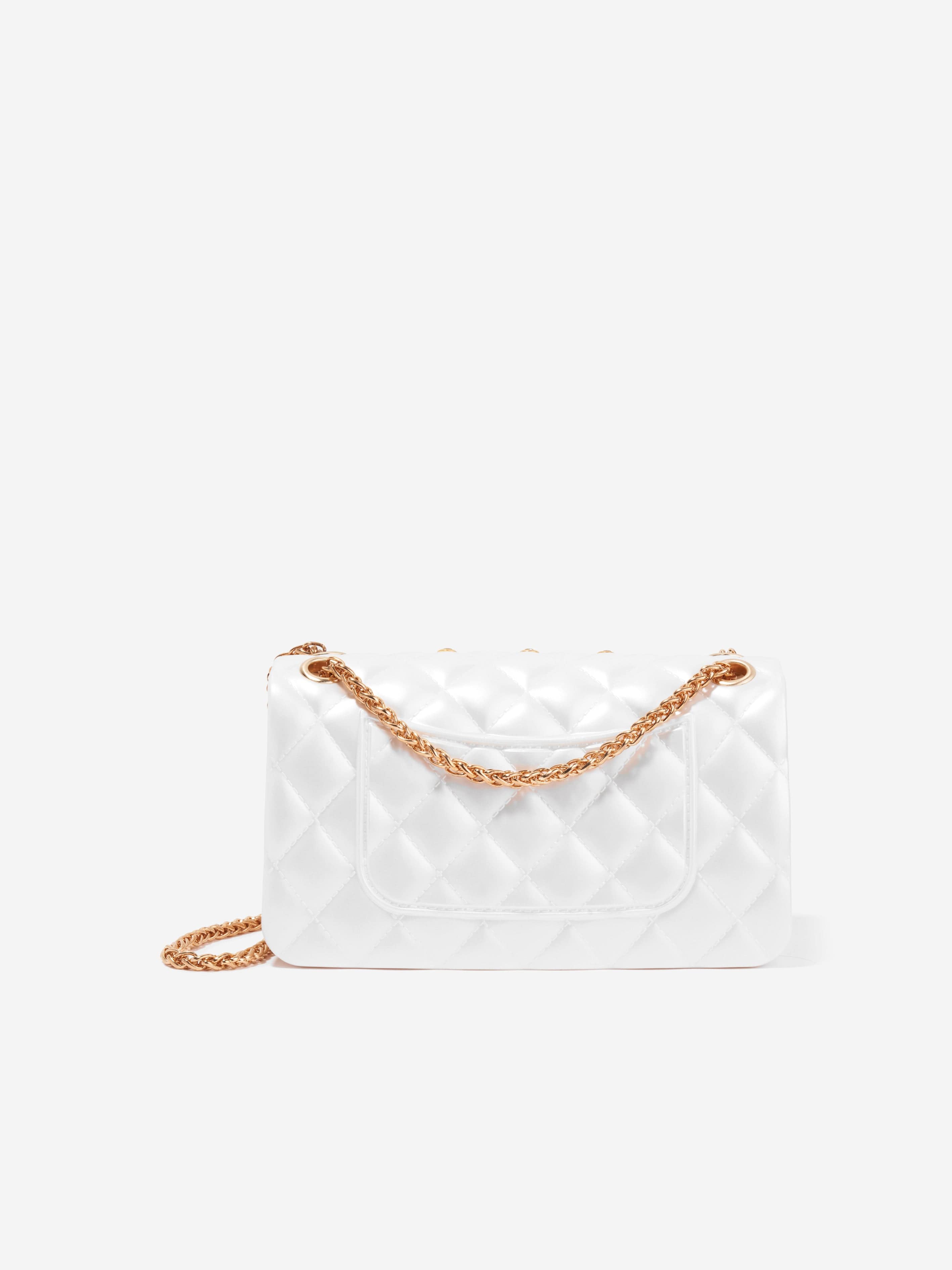 Monnalisa Girls Studded Handbag in White