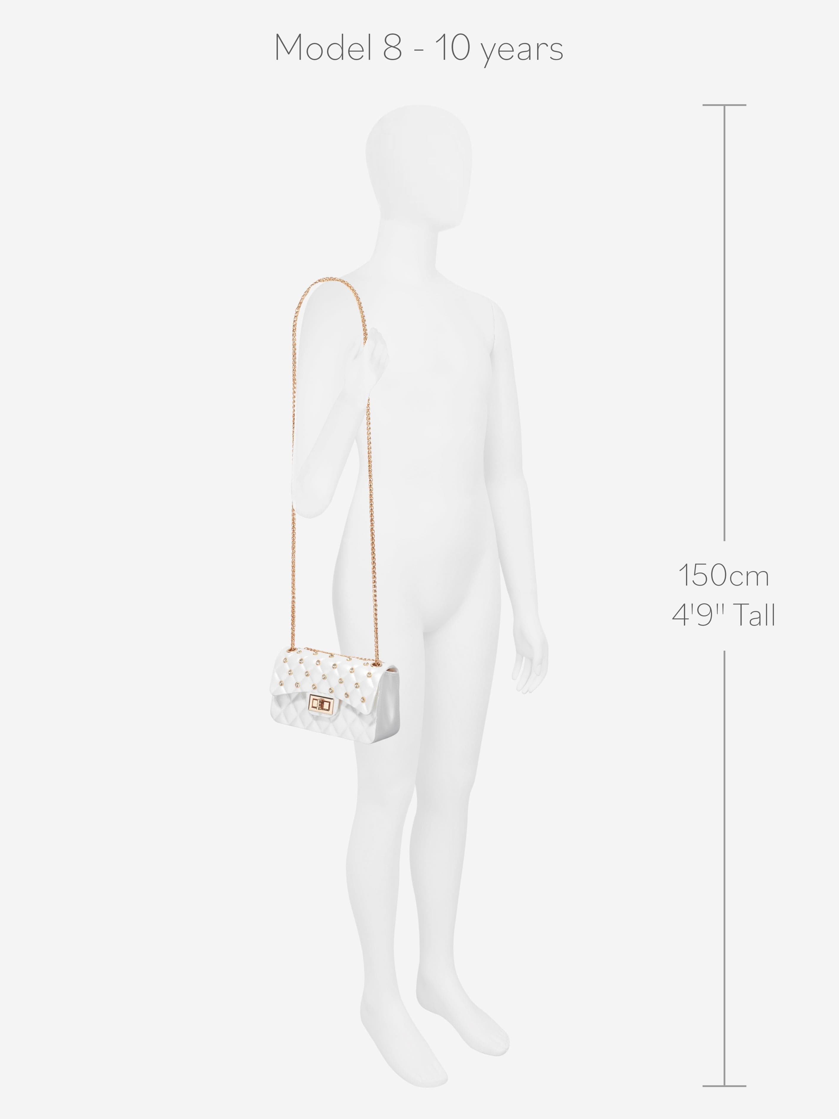 Monnalisa Girls Studded Handbag in White