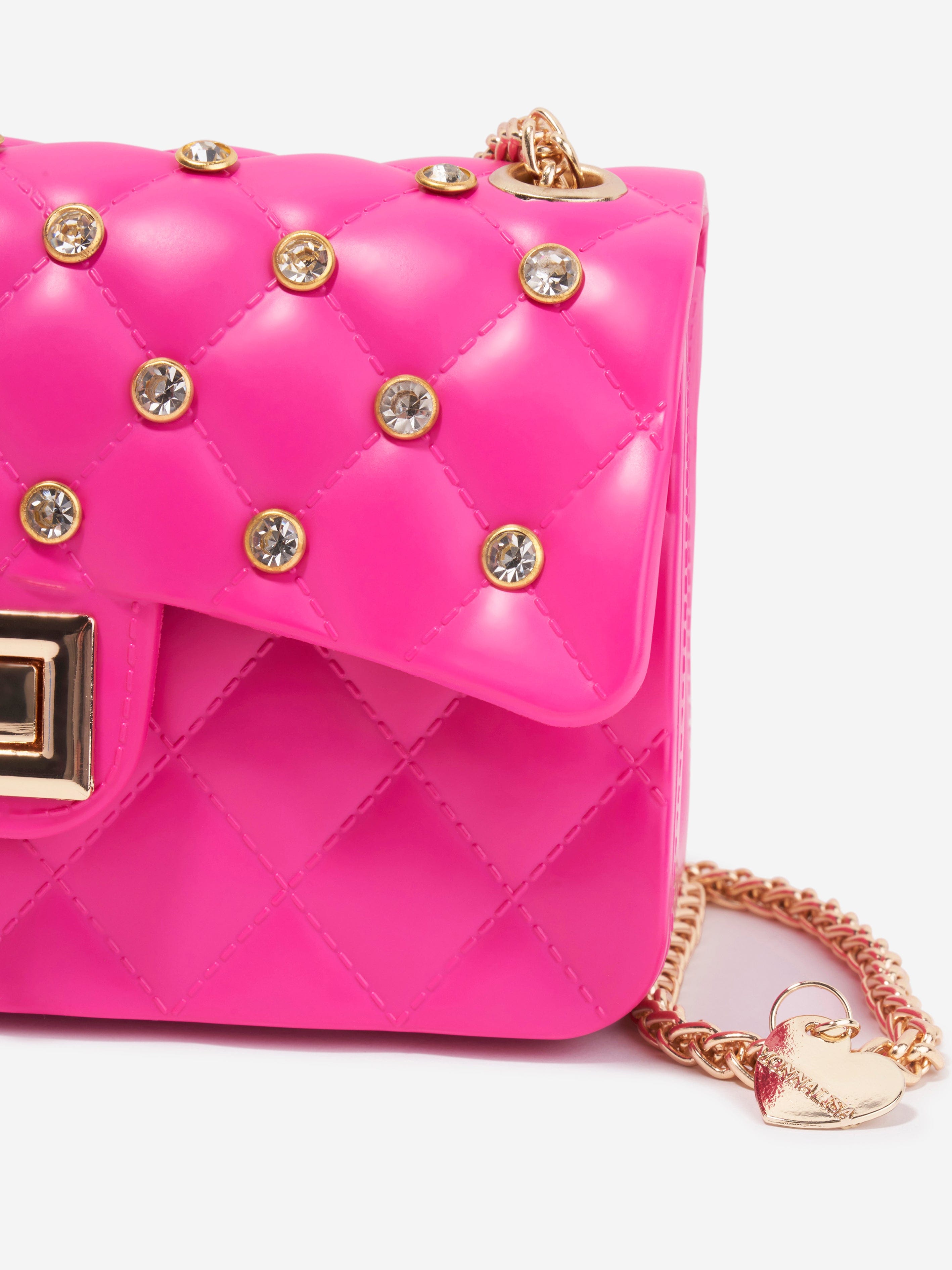 Monnalisa Girls Studded Handbag in Pink