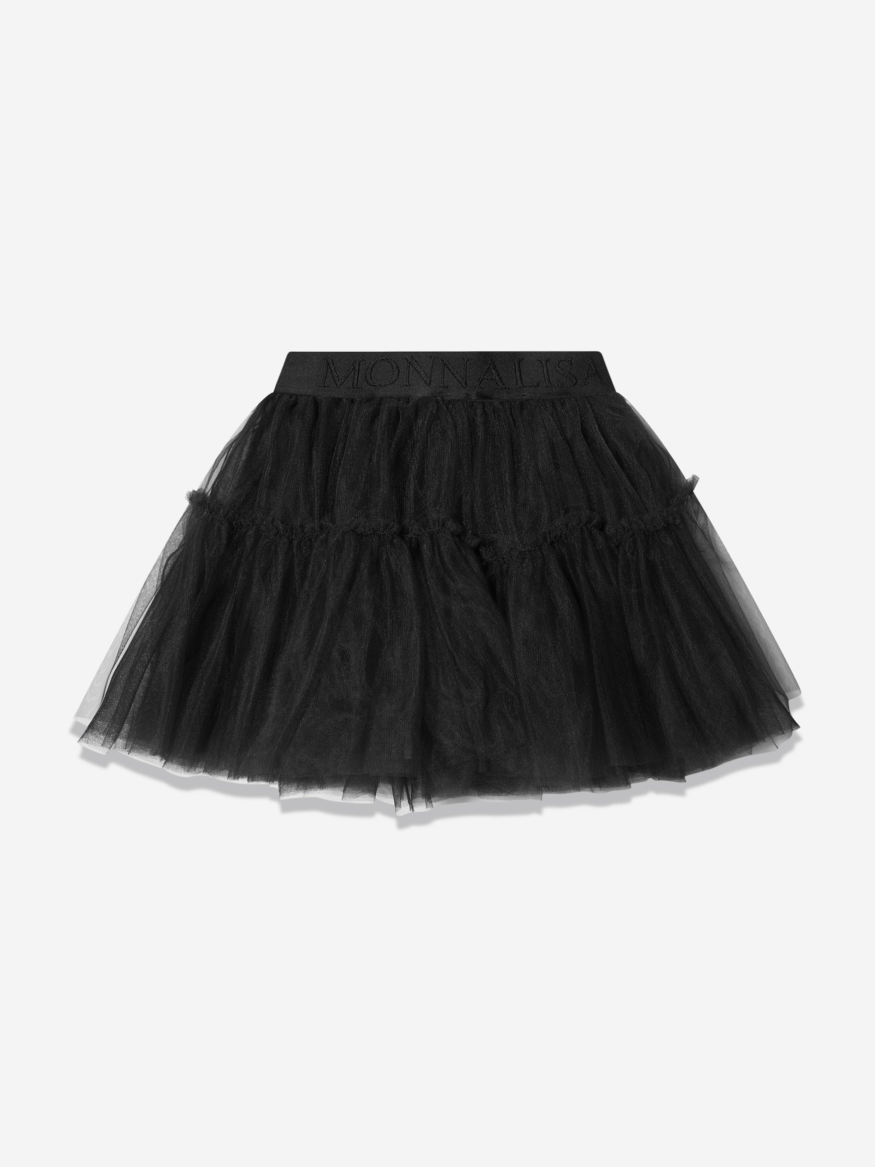 Monnalisa Girls Tulle Skirt in Black