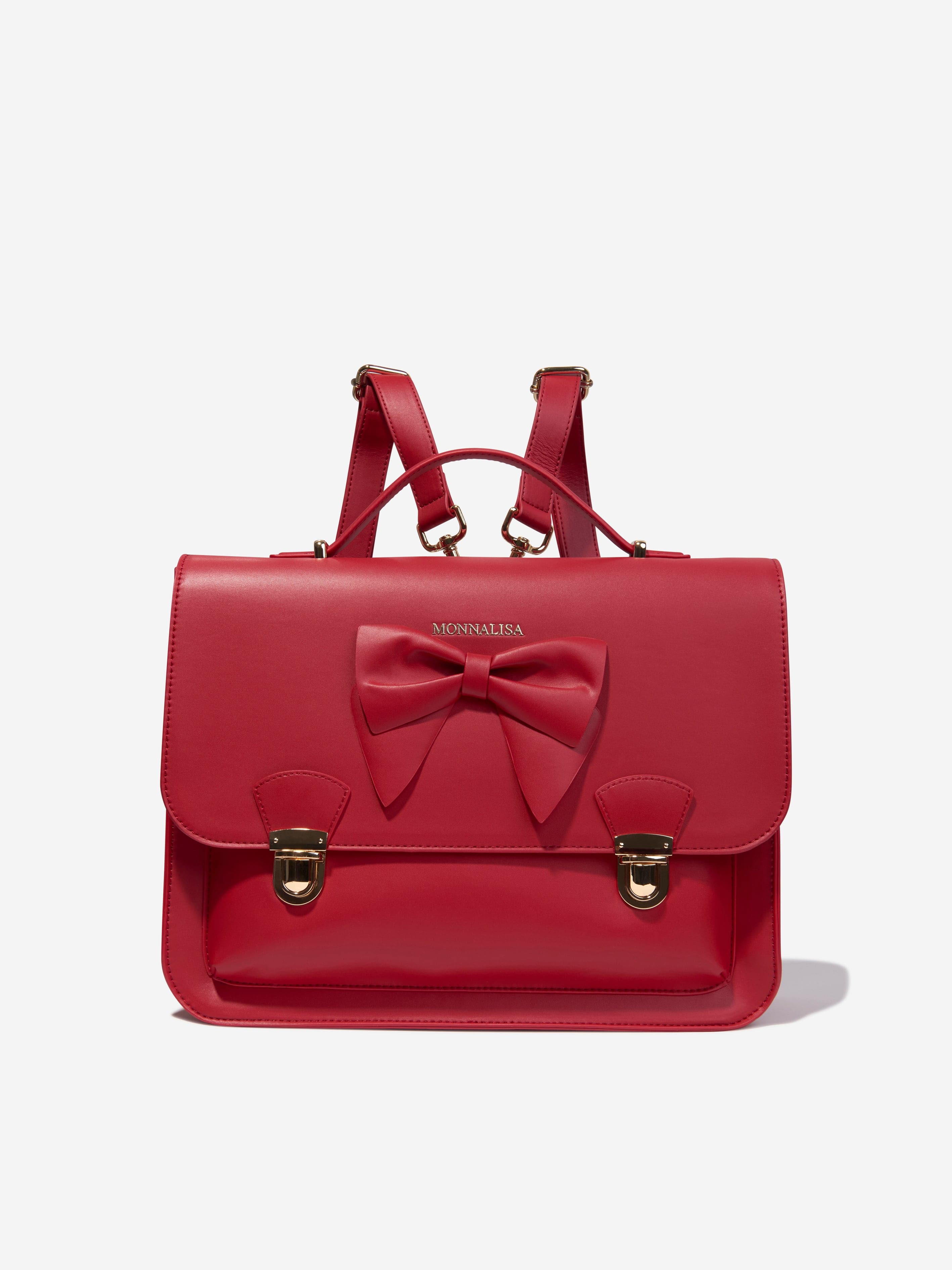 Monnalisa Girls Bow Satchel in Red