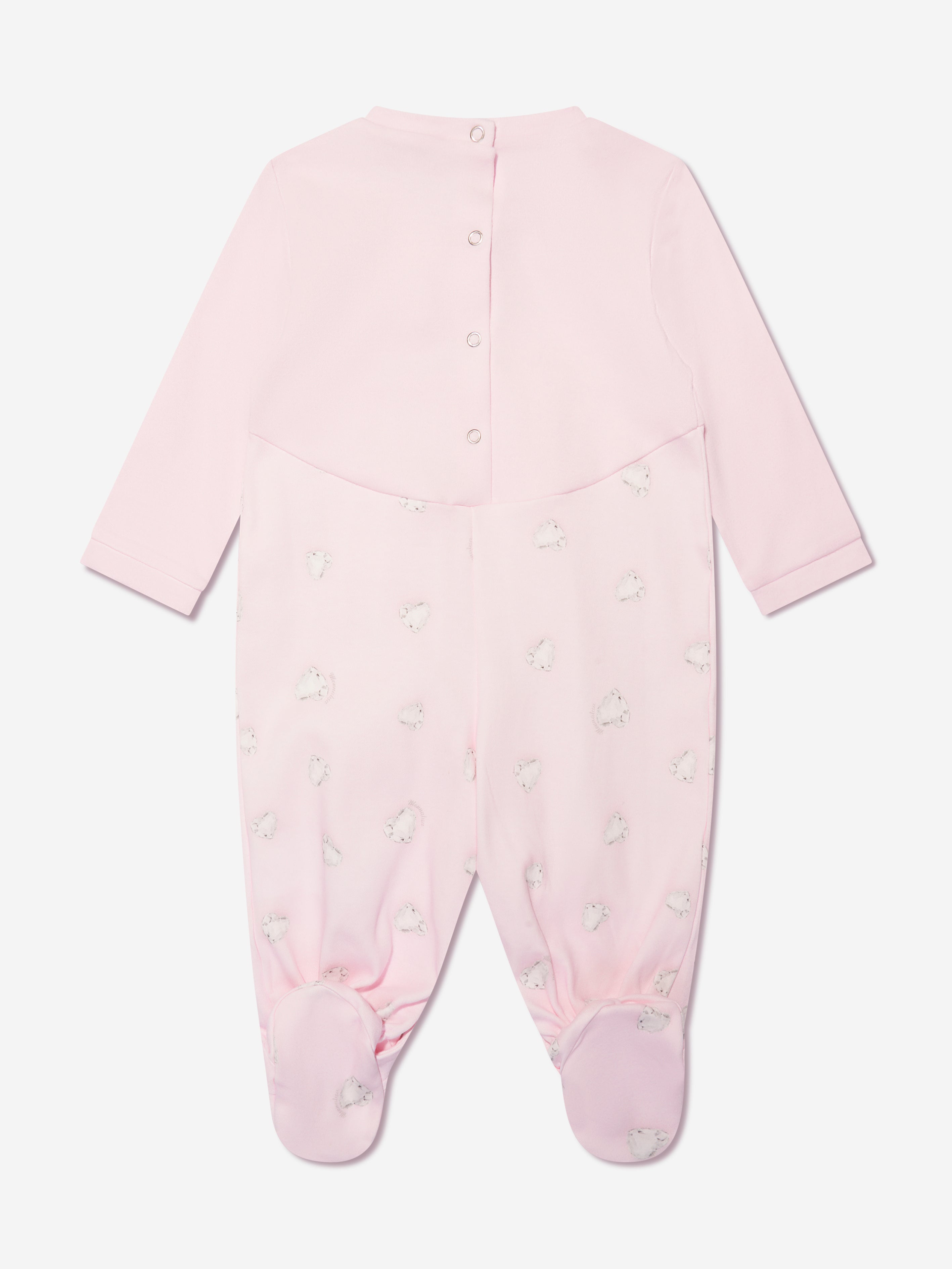 Monnalisa Baby Girls Crystal Babygrow in Pink