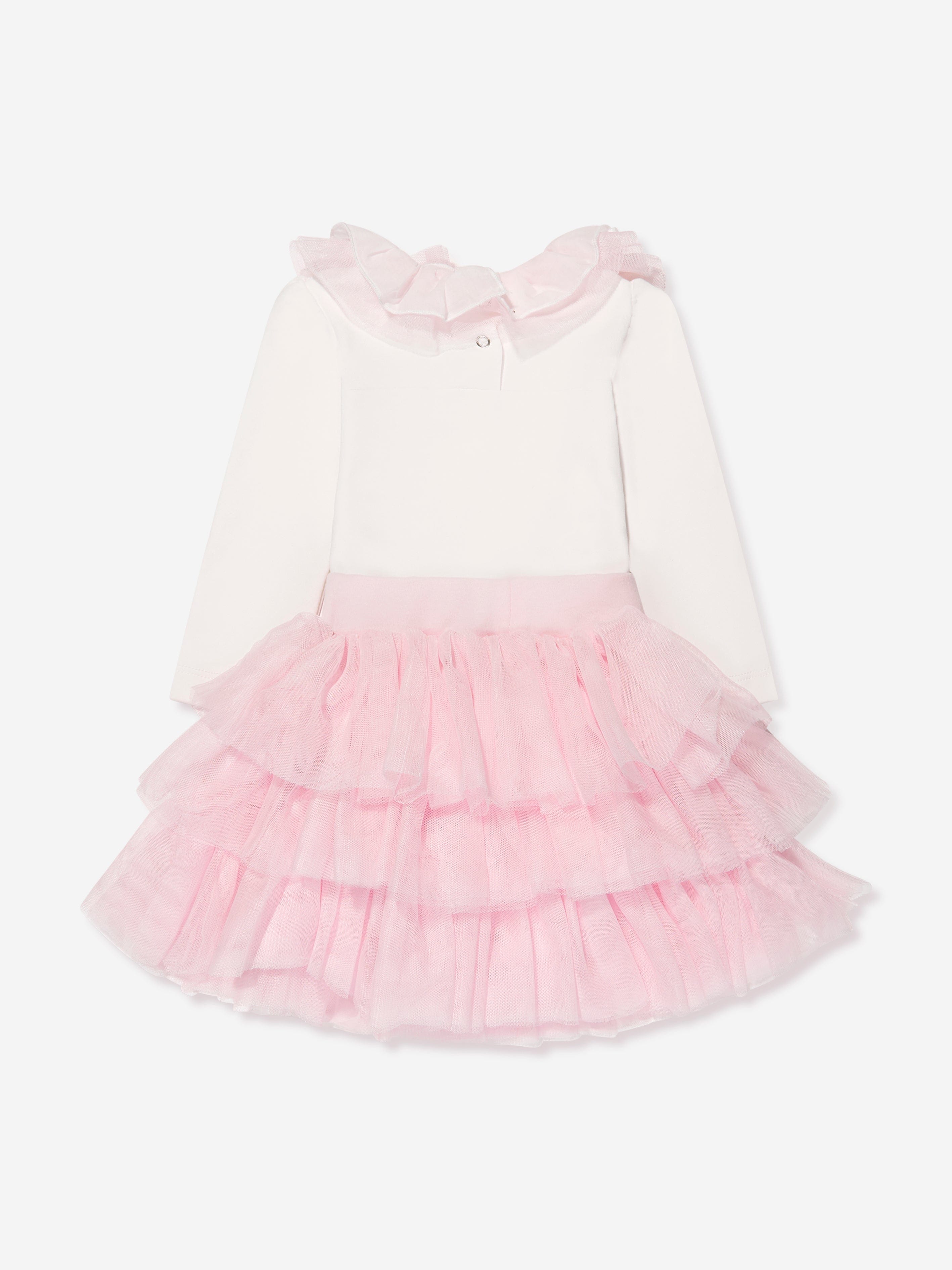 Monnalisa Baby Girls Bodysuit And Tutu Set in Cream