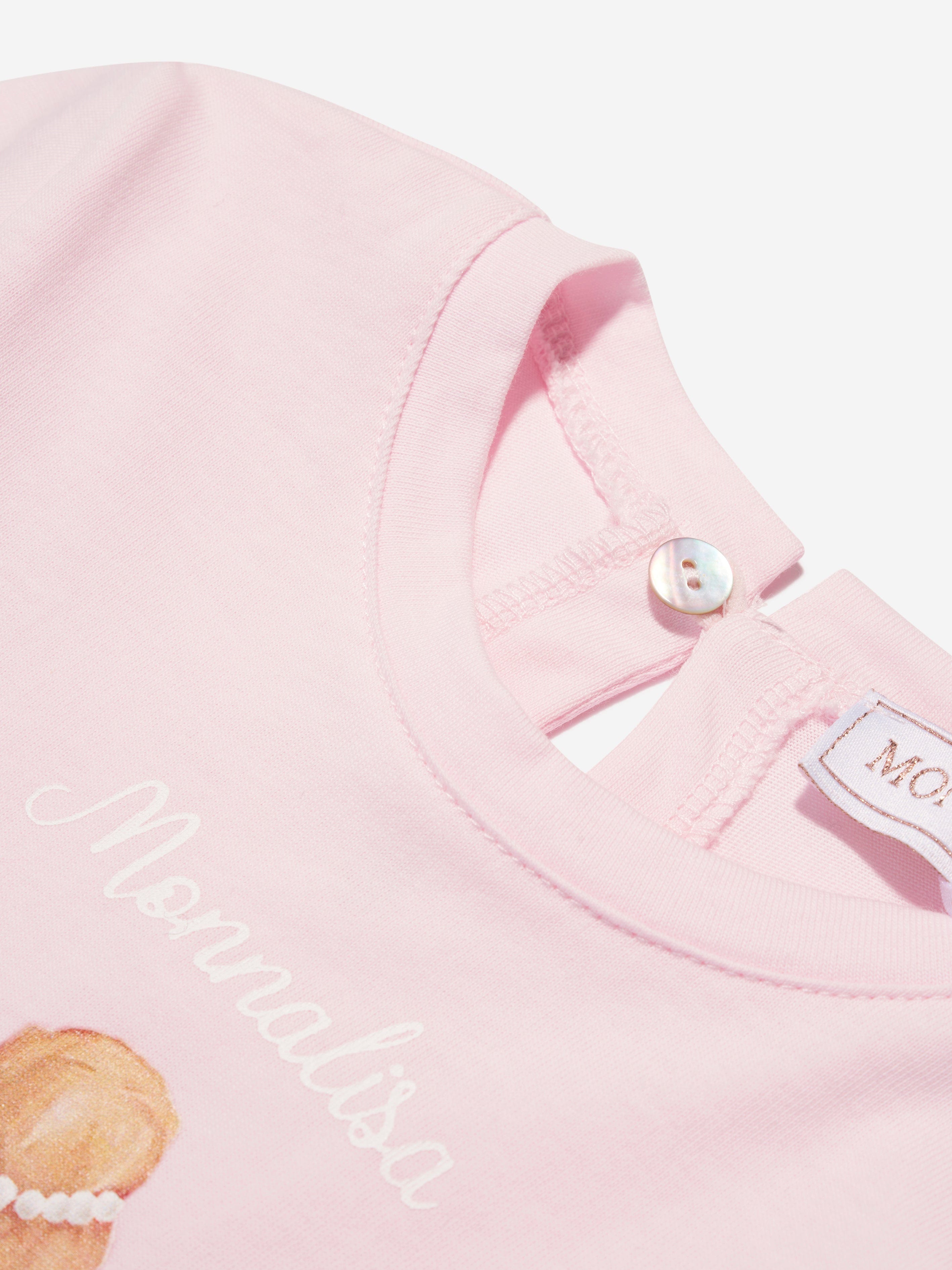 Monnalisa Baby Girls Ballerina Top in Pink