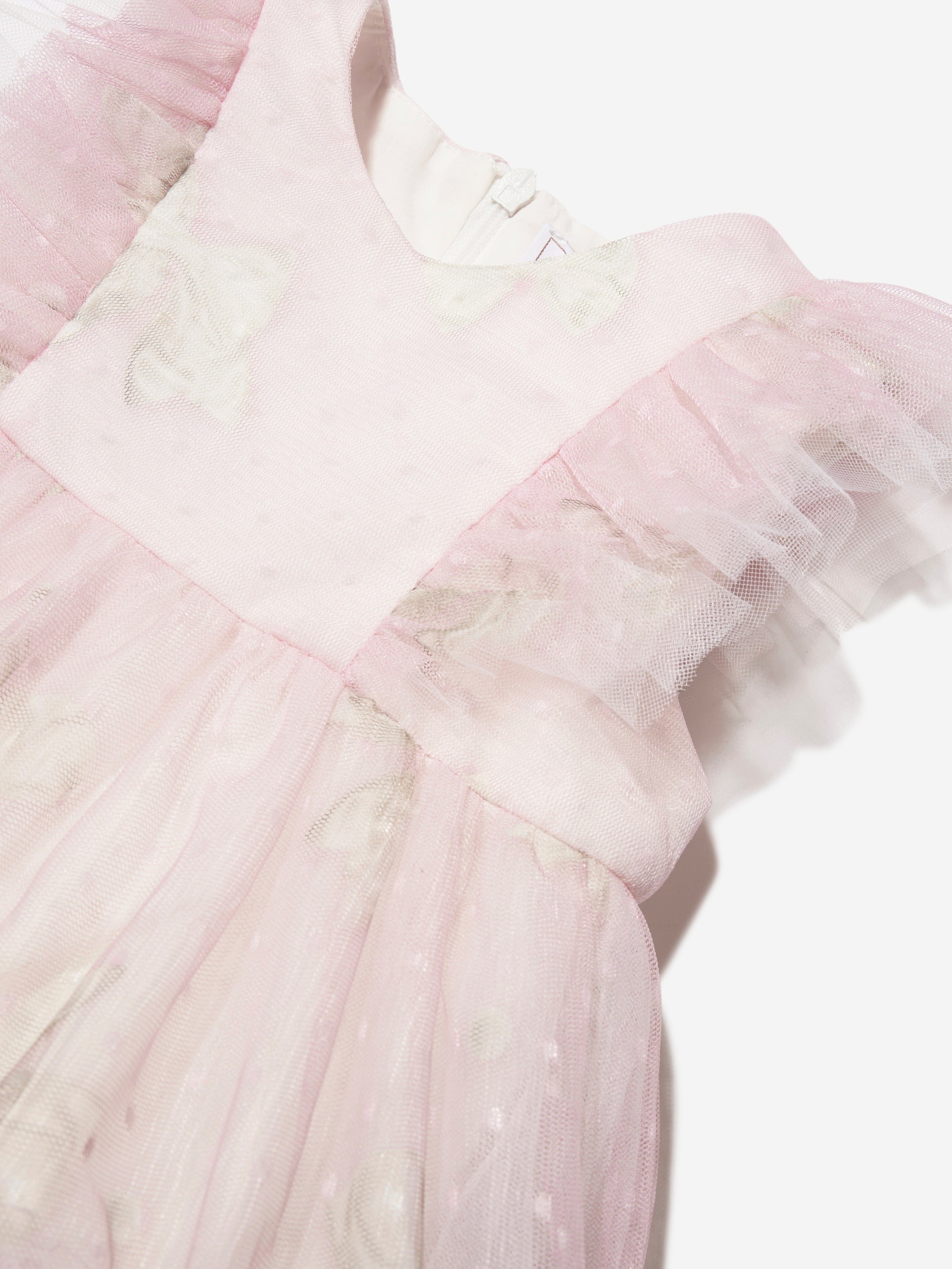 Monnalisa Baby Girls Sleeveless Tulle Dress in Pink