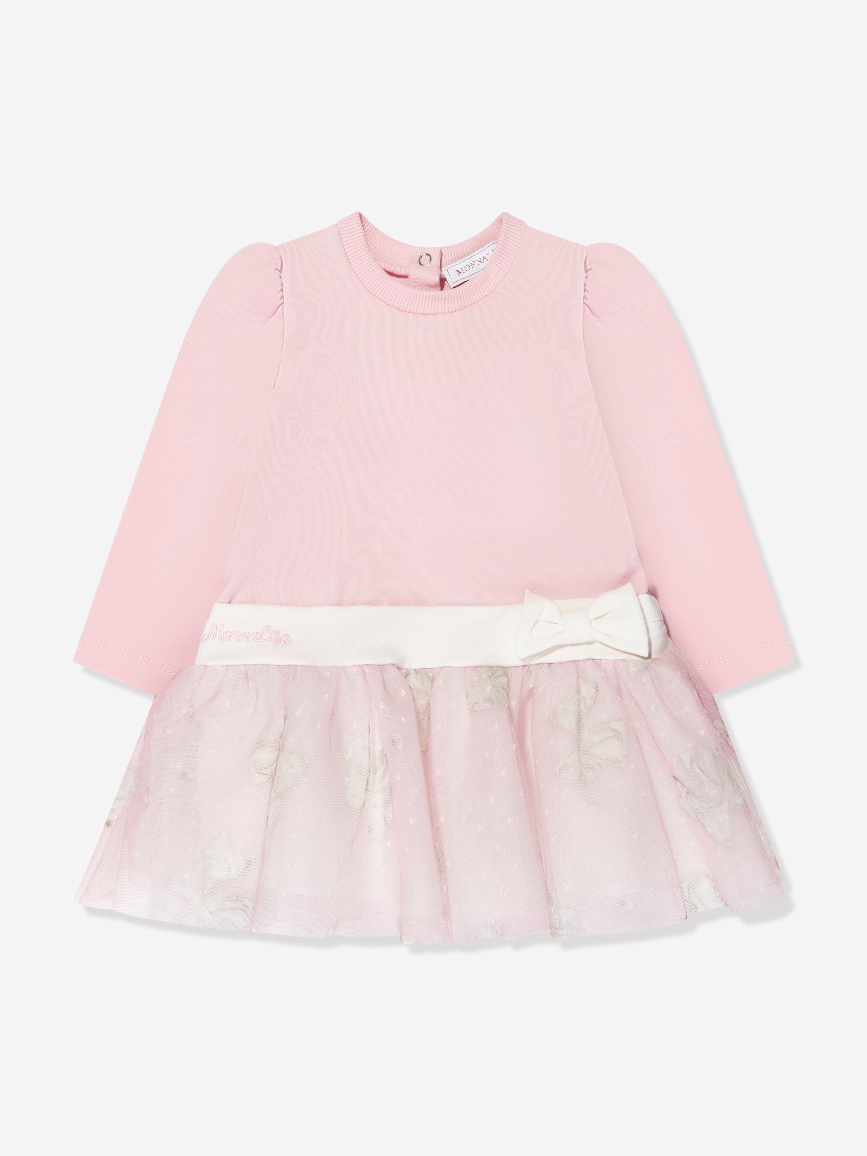 Monnalisa Baby Girls Long Sleeve Tutu Dress in Pink