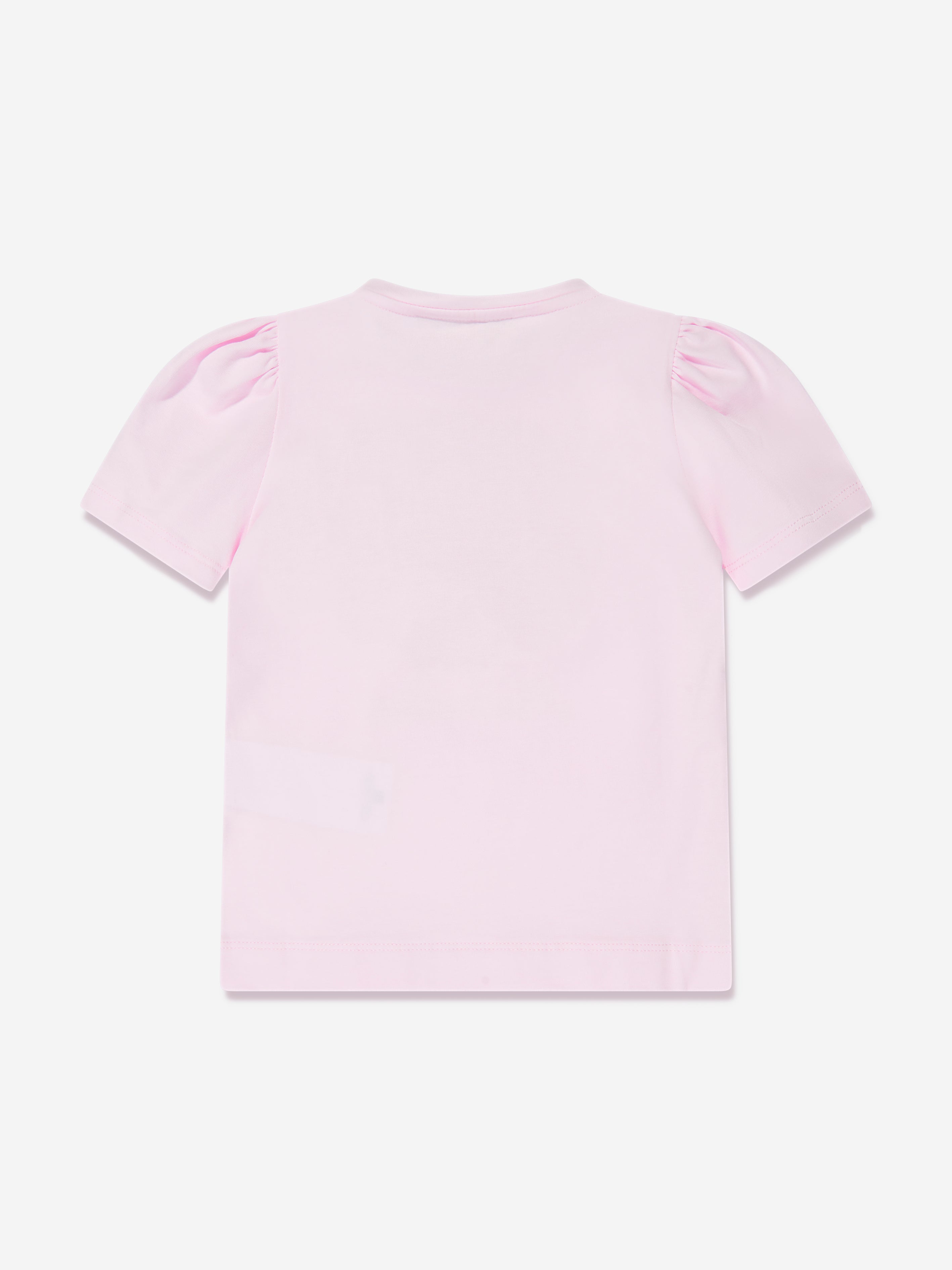 Monnalisa Girls Glitter Rose T-Shirt in Pink