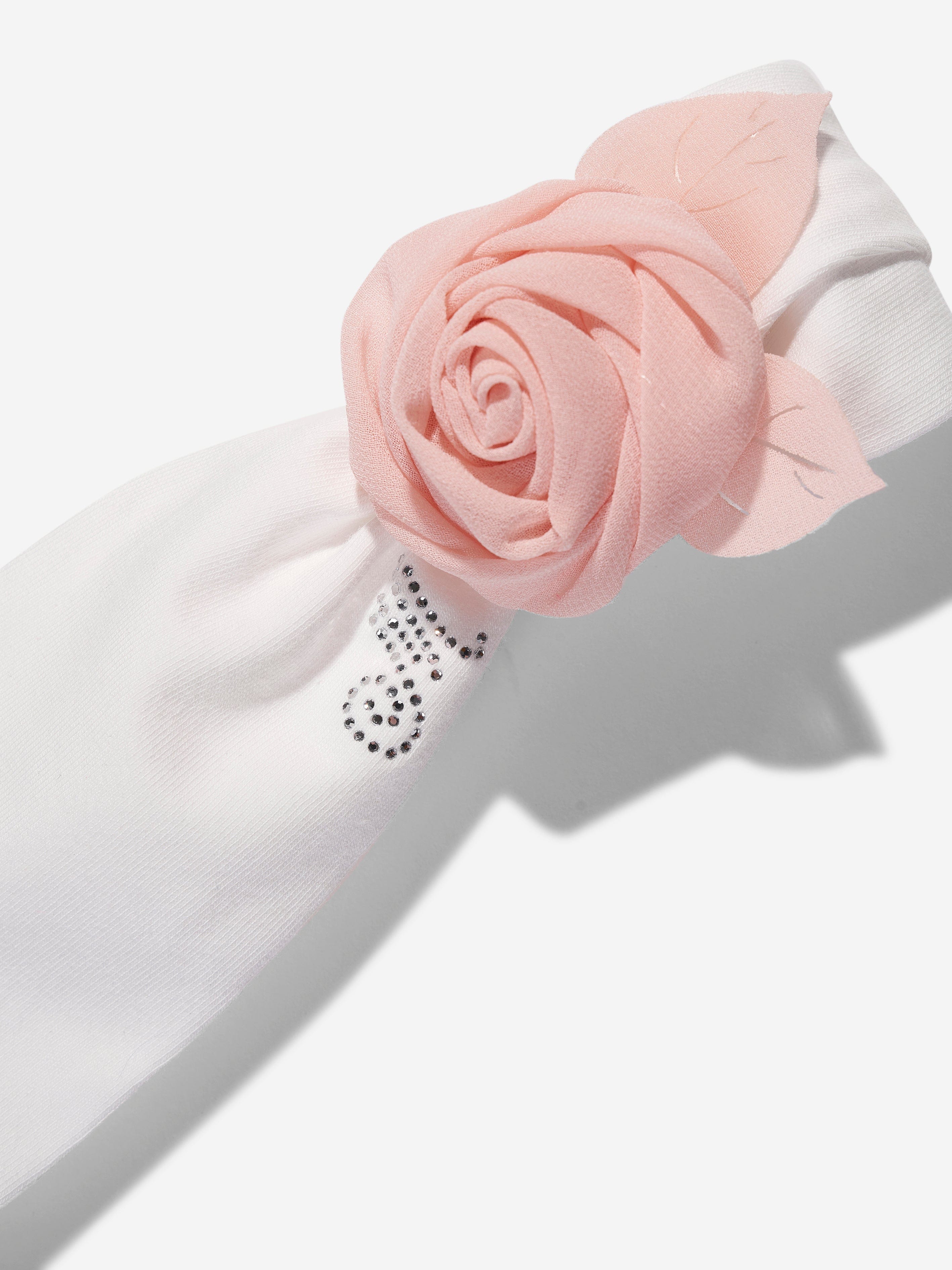 Monnalisa Girls Rose Headband in Pink