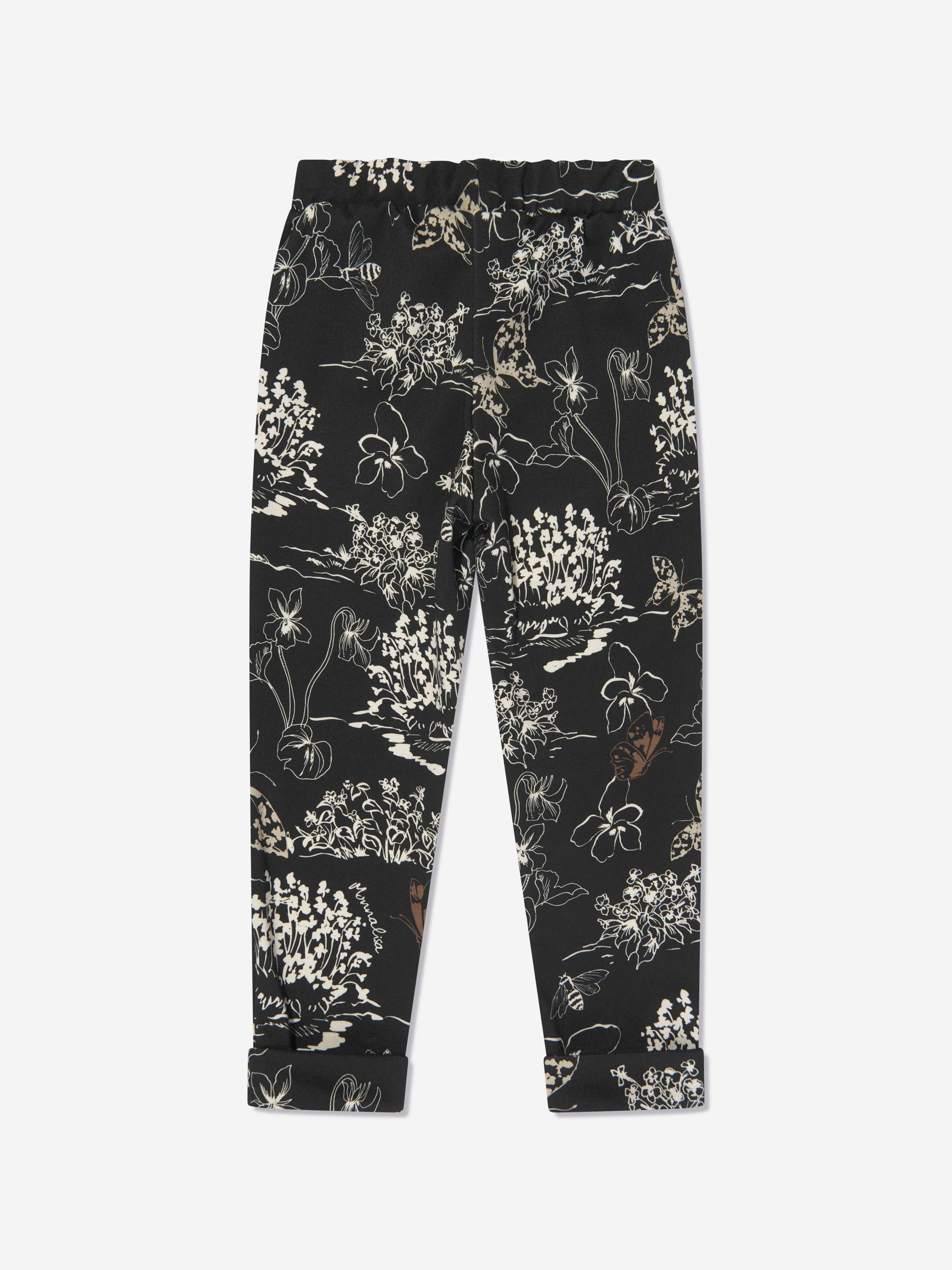 Monnalisa Girls Punto Milan Leggings in Black