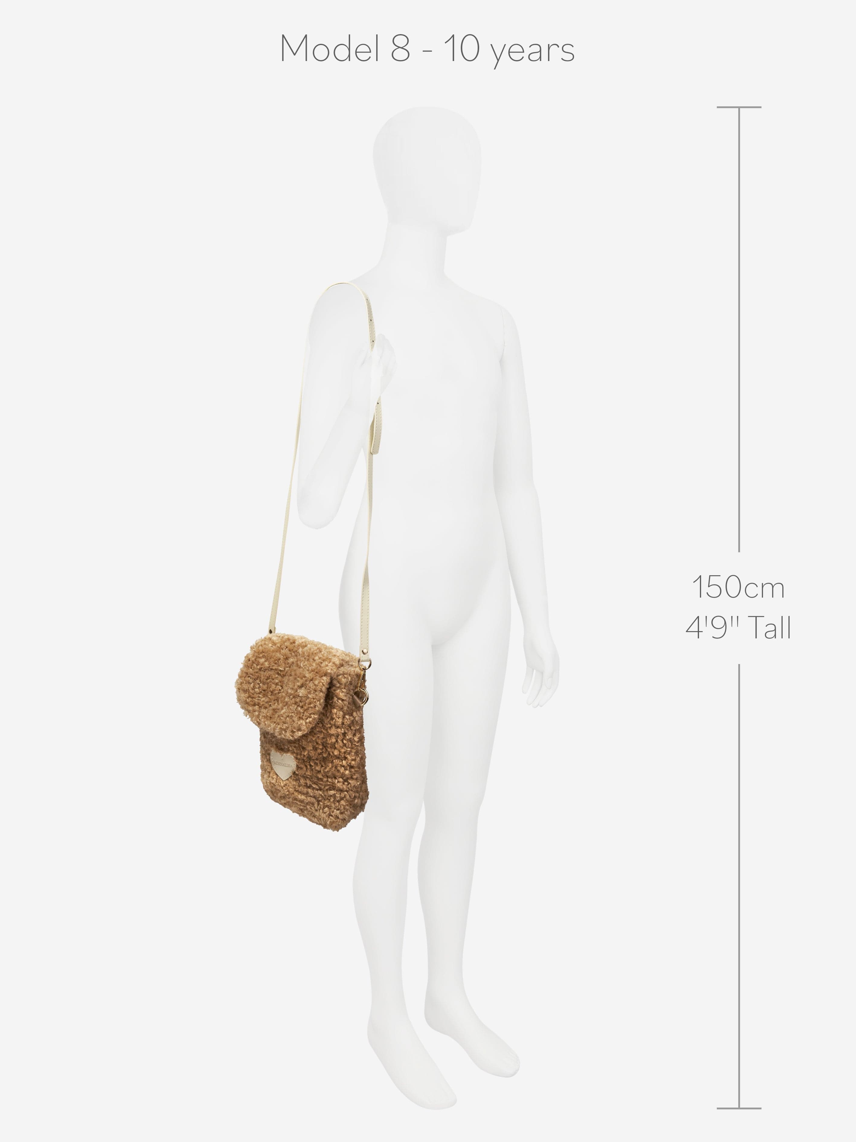 Monnalisa Girls Fuax Fur Shoulder Bag in Beige