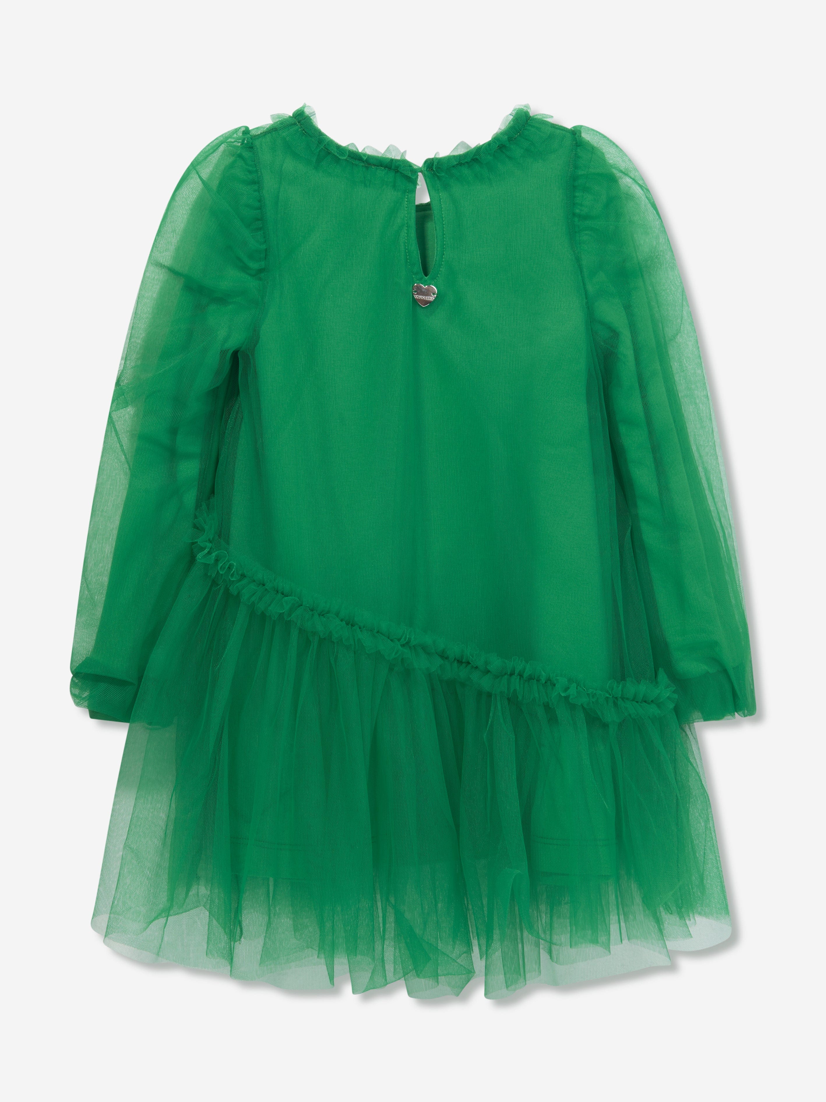 Monnalisa Girls Tulle Occasion Dress in Green