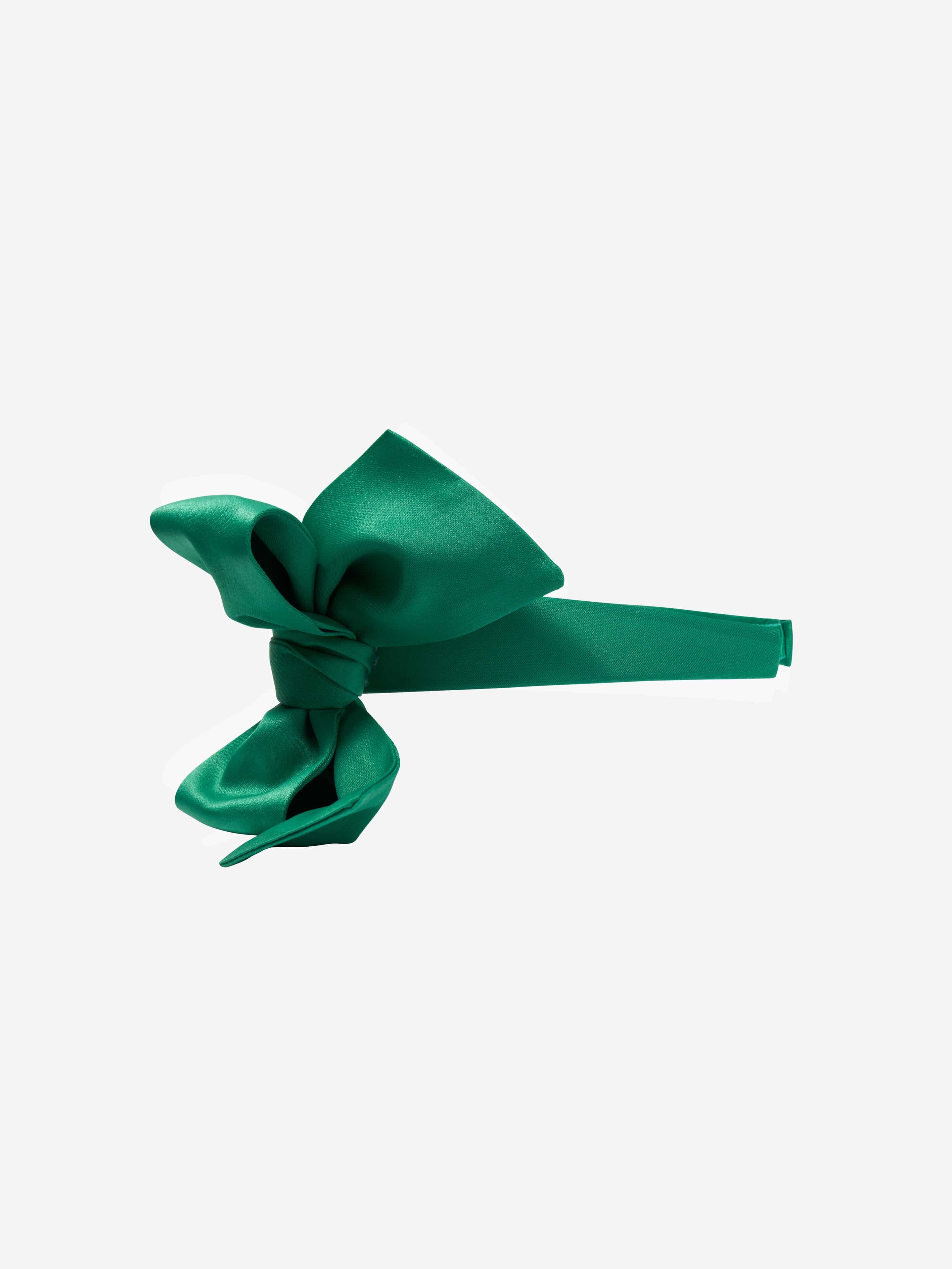 Monnalisa Girls Duchess Bow Headband in Green