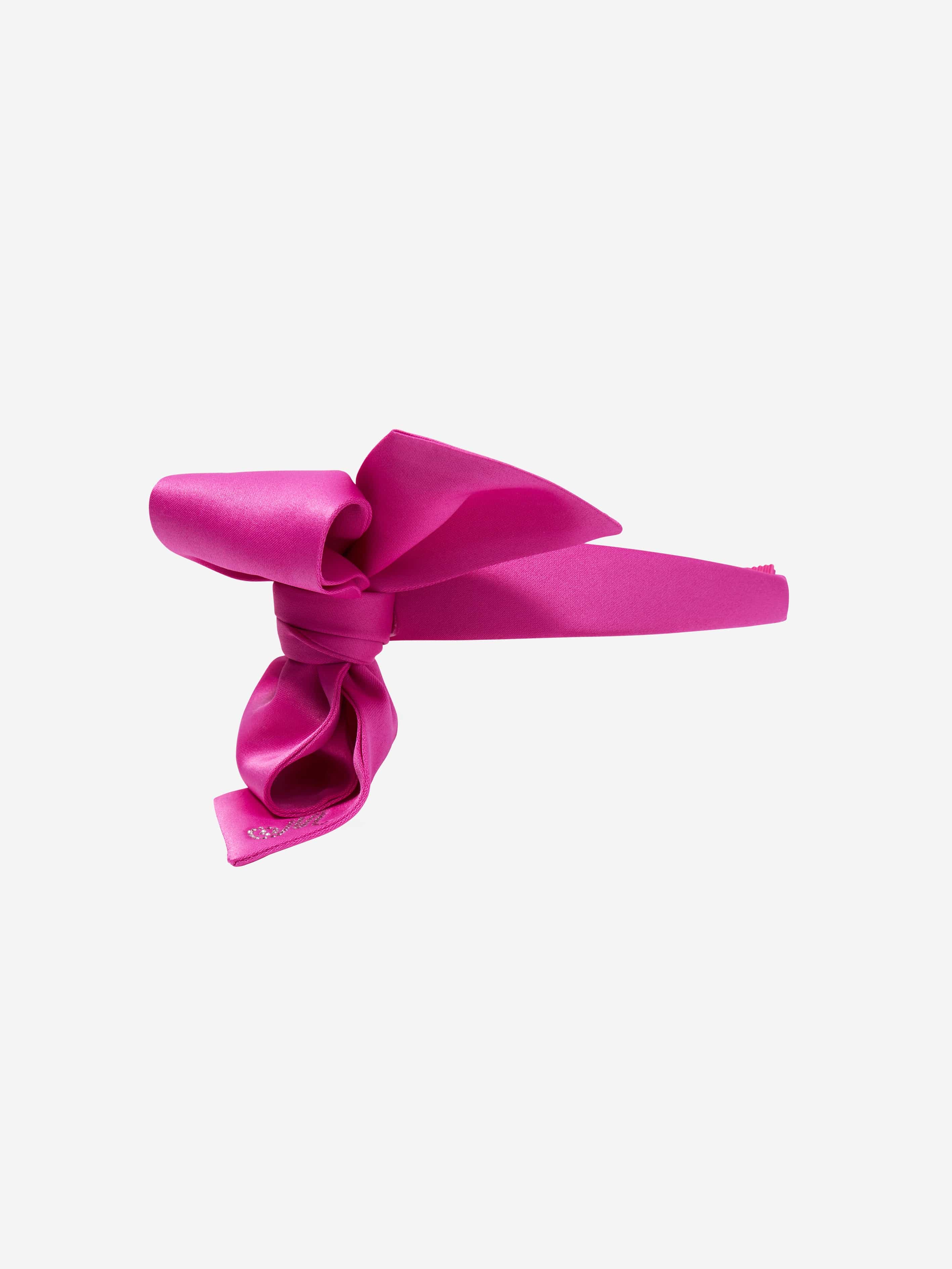 Monnalisa Girls Duchess Bow Headband in Pink