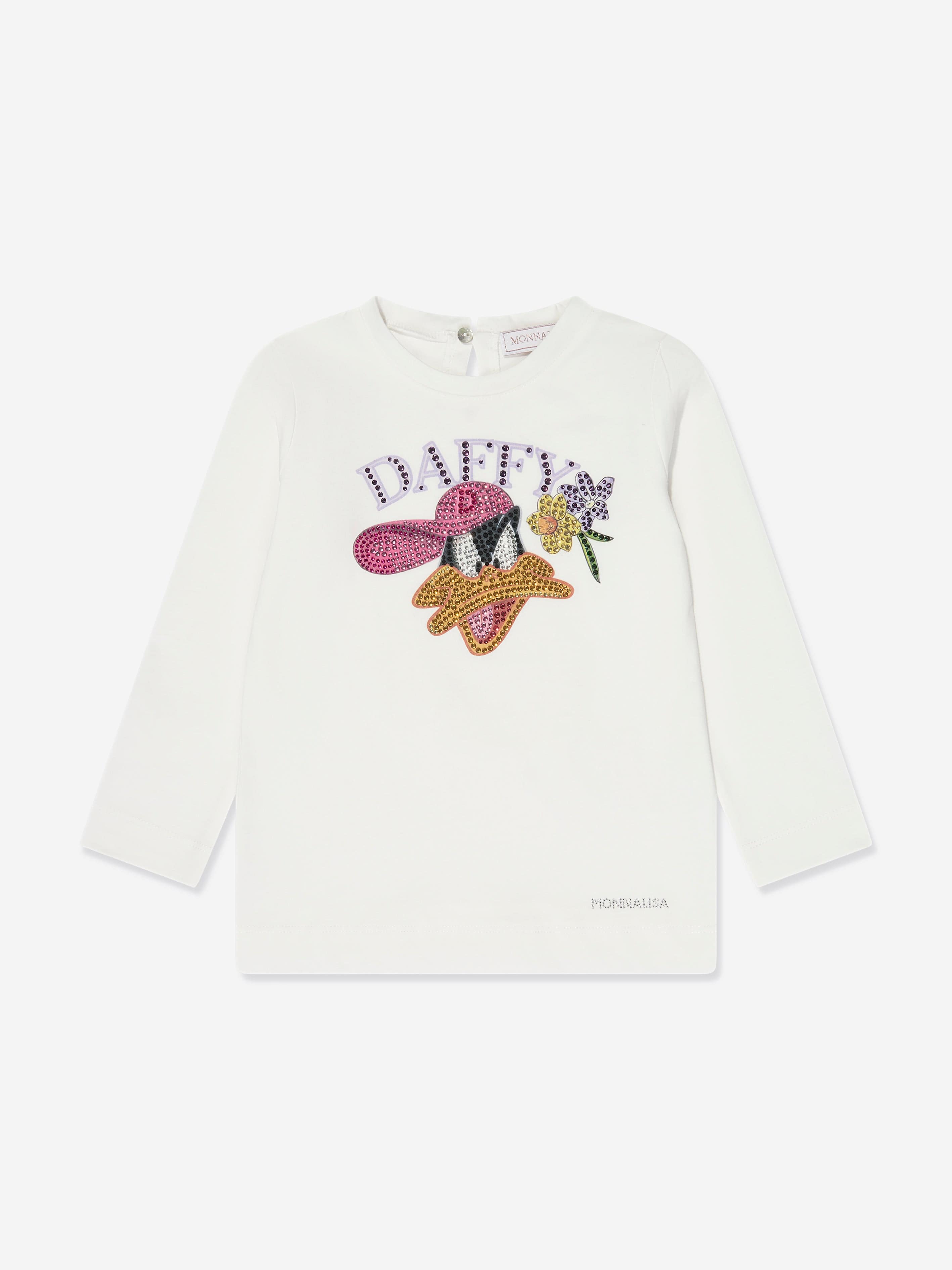 Monnalisa Girls Daffy Duck T-Shirt in Ivory