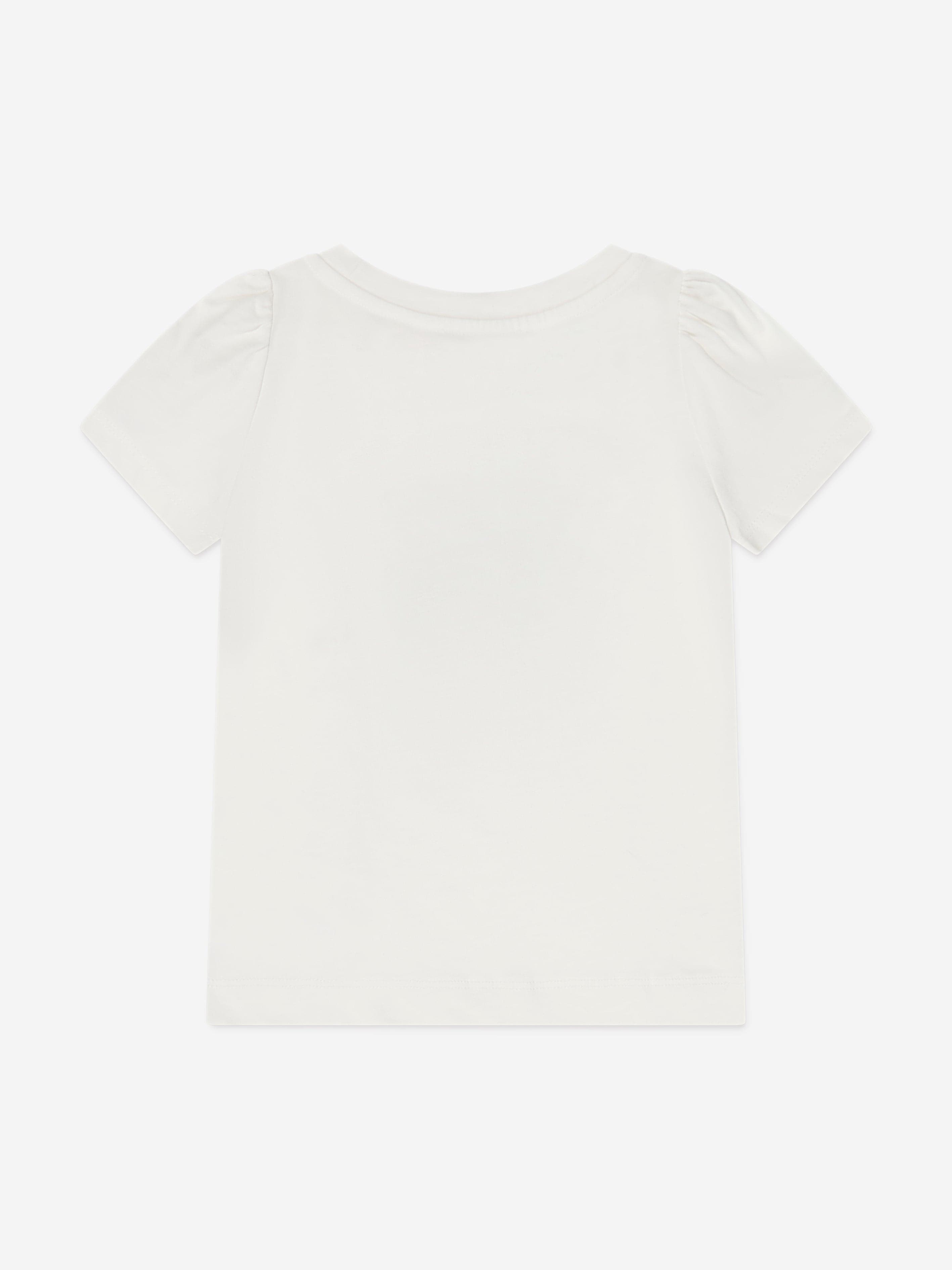 Monnalisa Girls Bouquet T-Shirt in Ivory