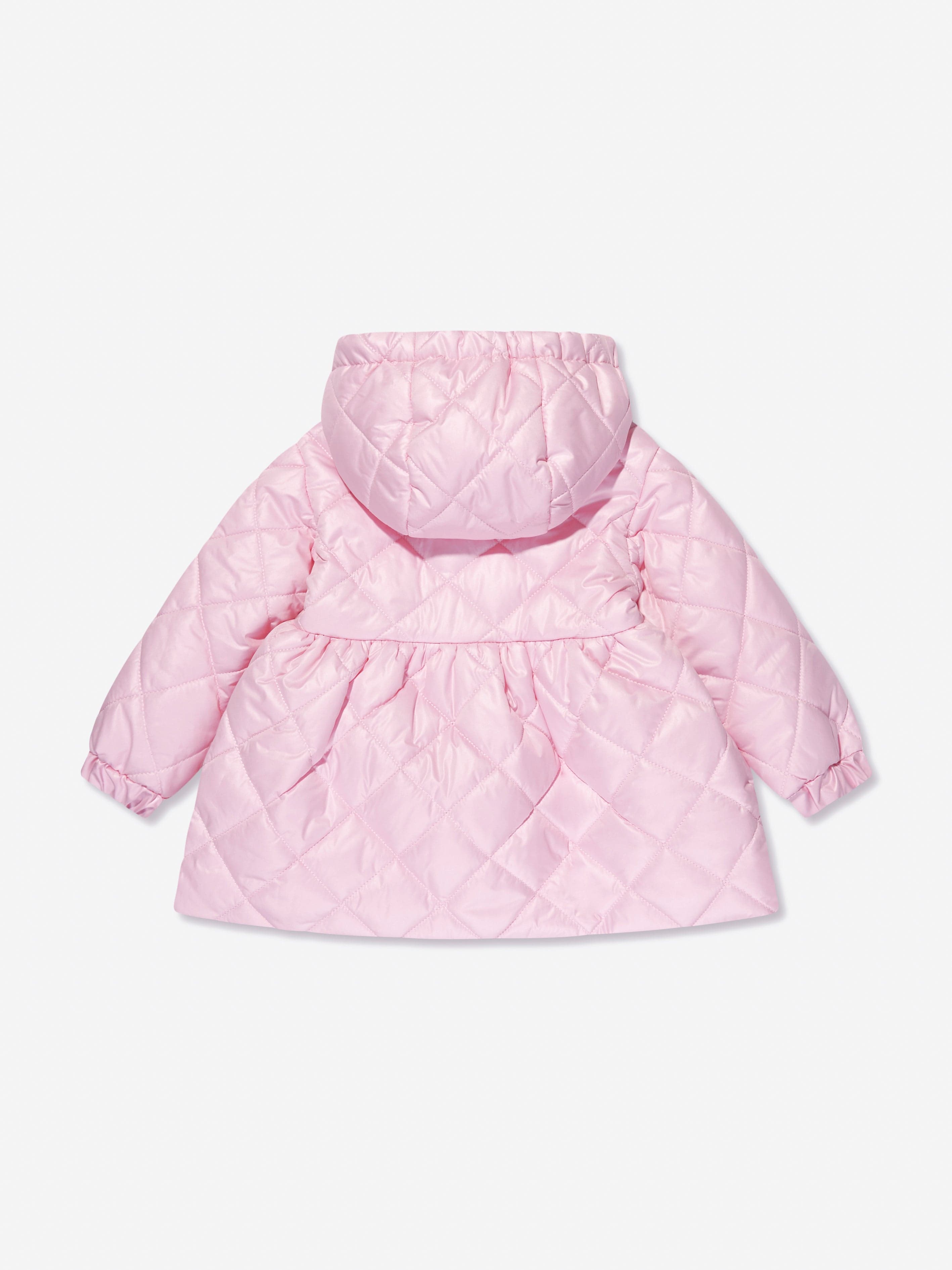 Monnalisa Baby Girls Quilted Down Coat in Pink