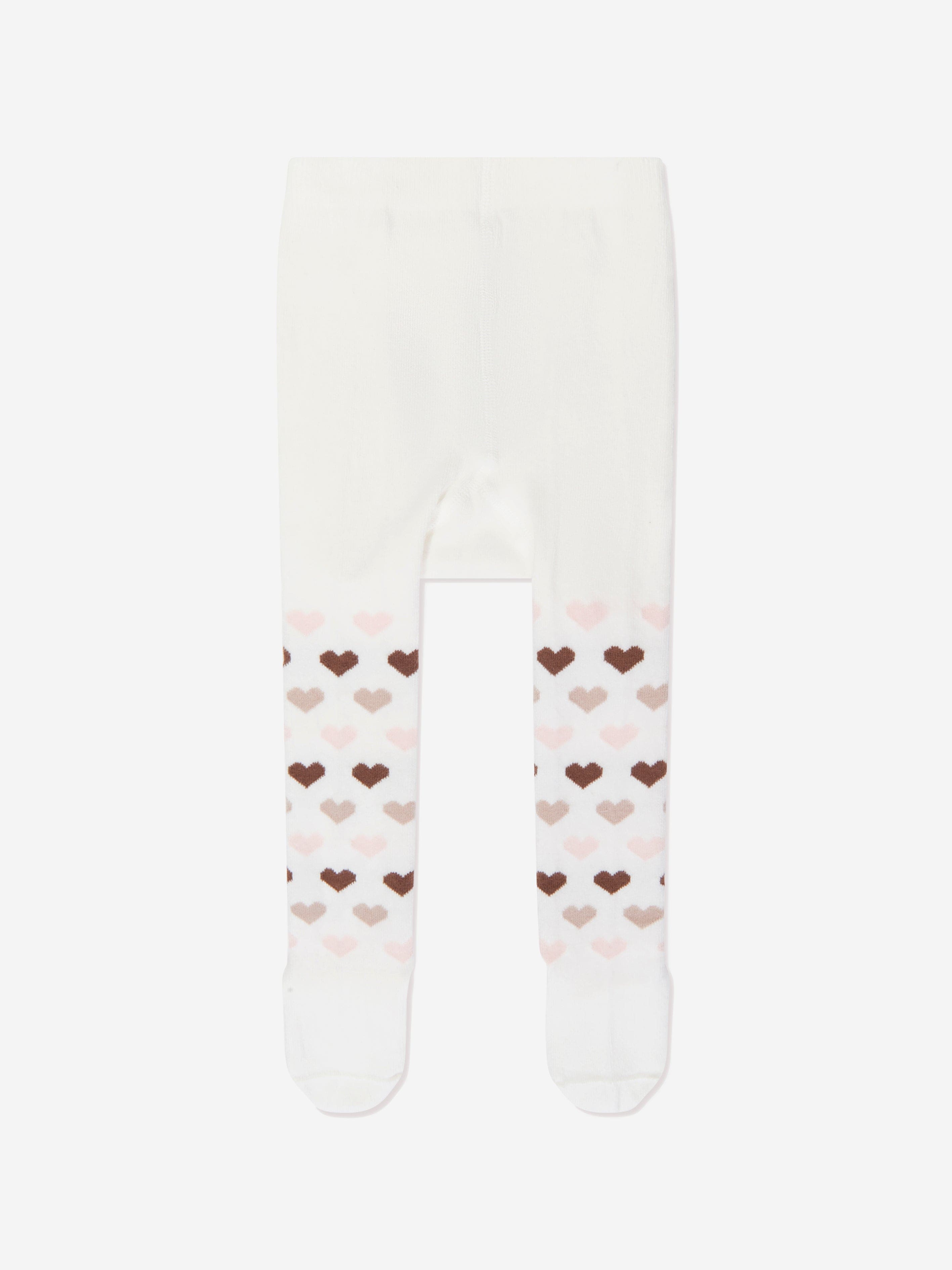 Monnalisa Baby Girls Teddy Bears Tights in Ivory