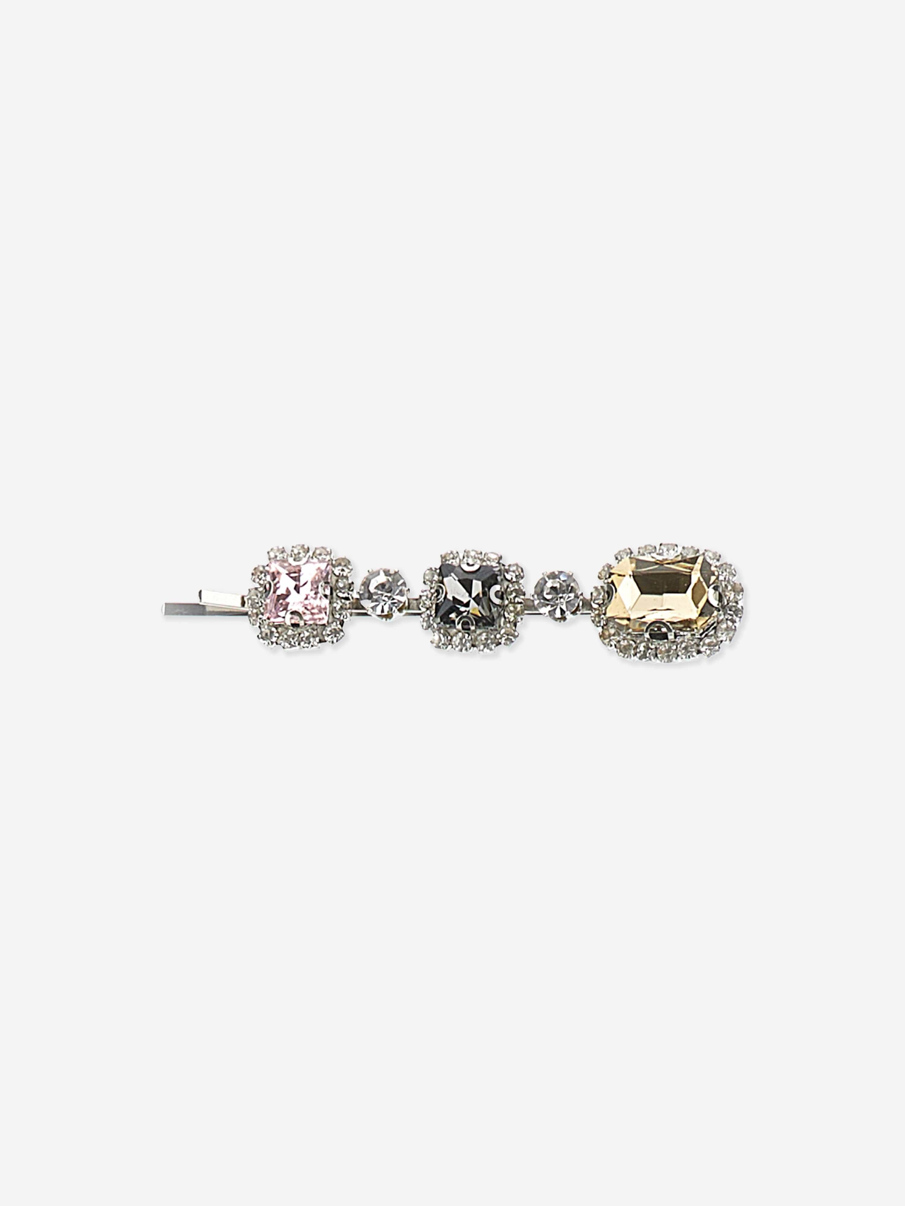 Monnalisa Girls Crystal and Pearl Hair Slides Set