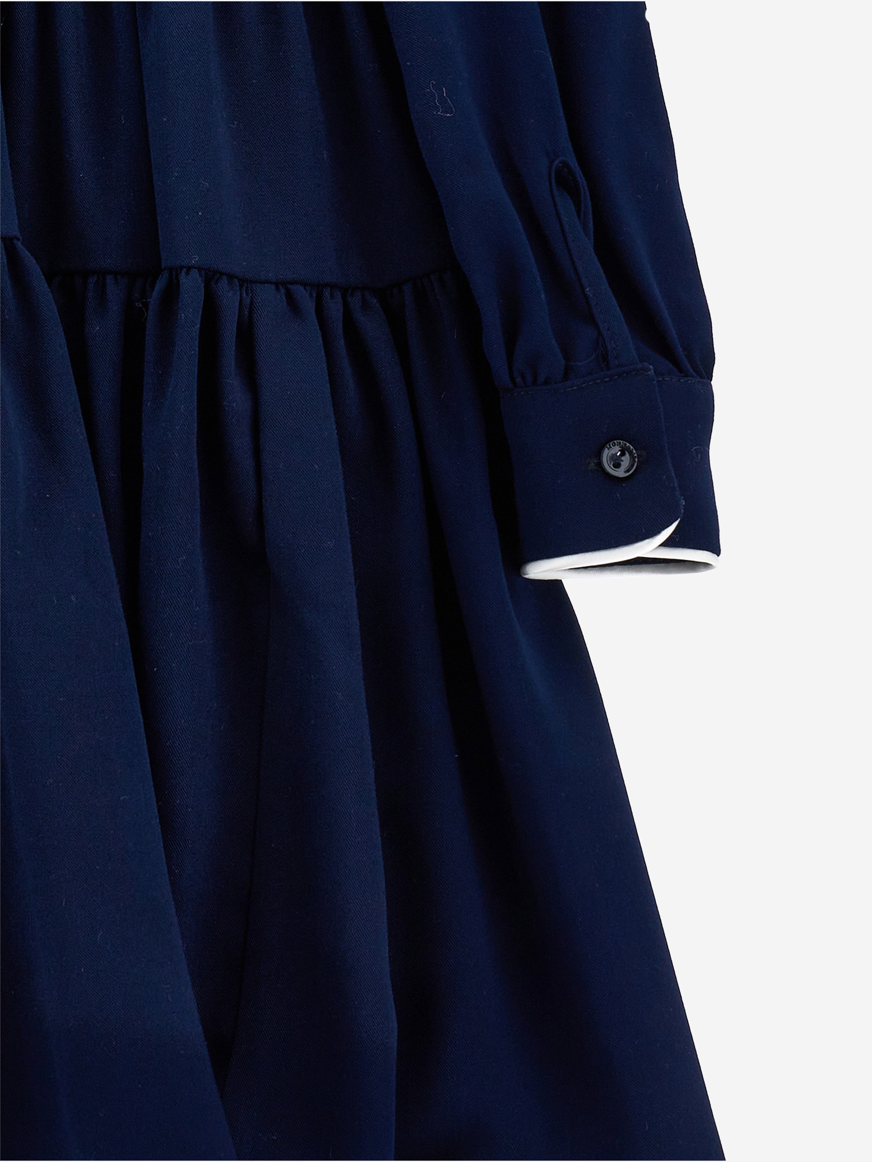 Monnalisa Girls Giselle Twill Dress in Navy