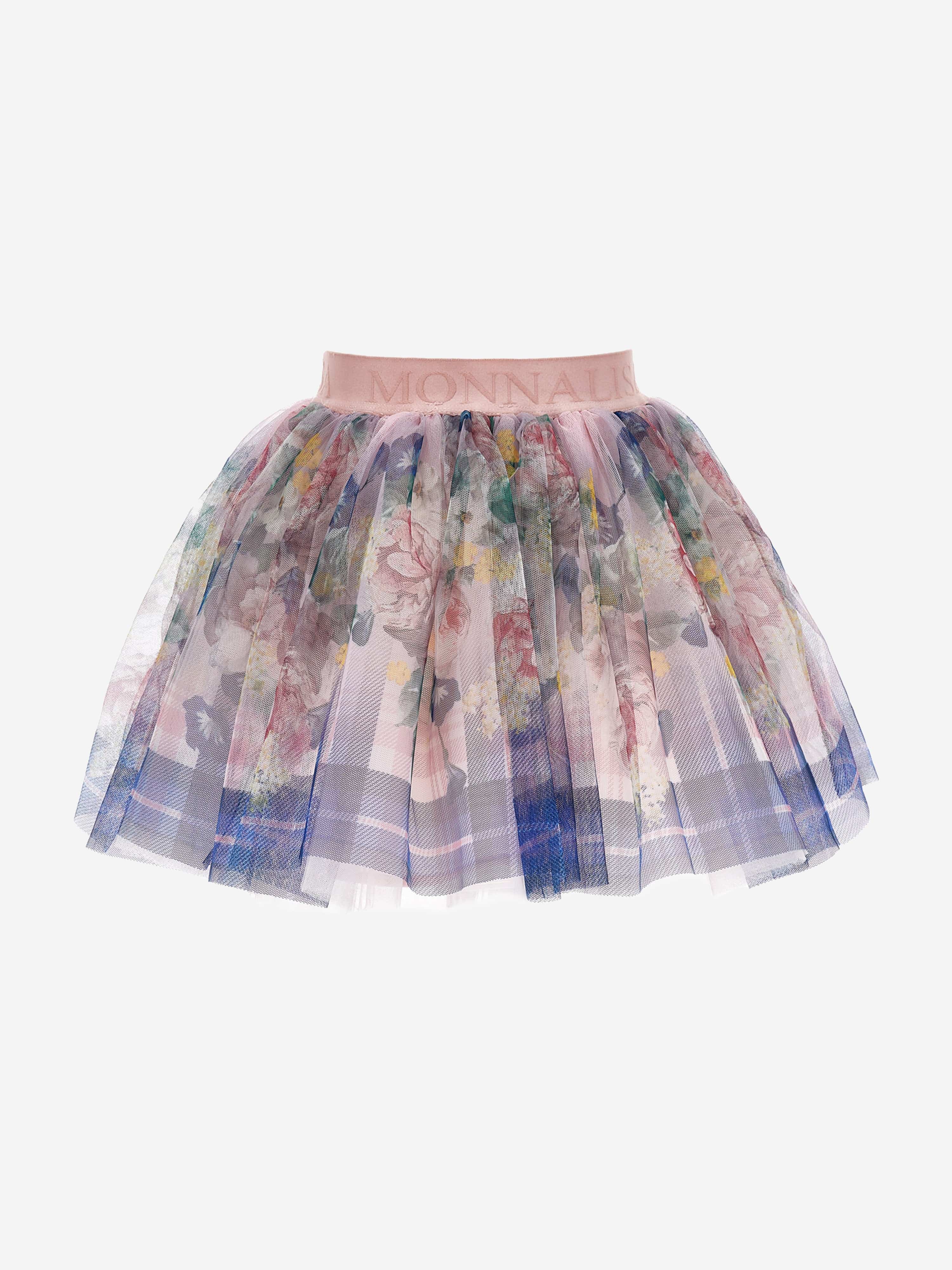 Monnalisa Girls Baroque Floral Skirt in Multicolour