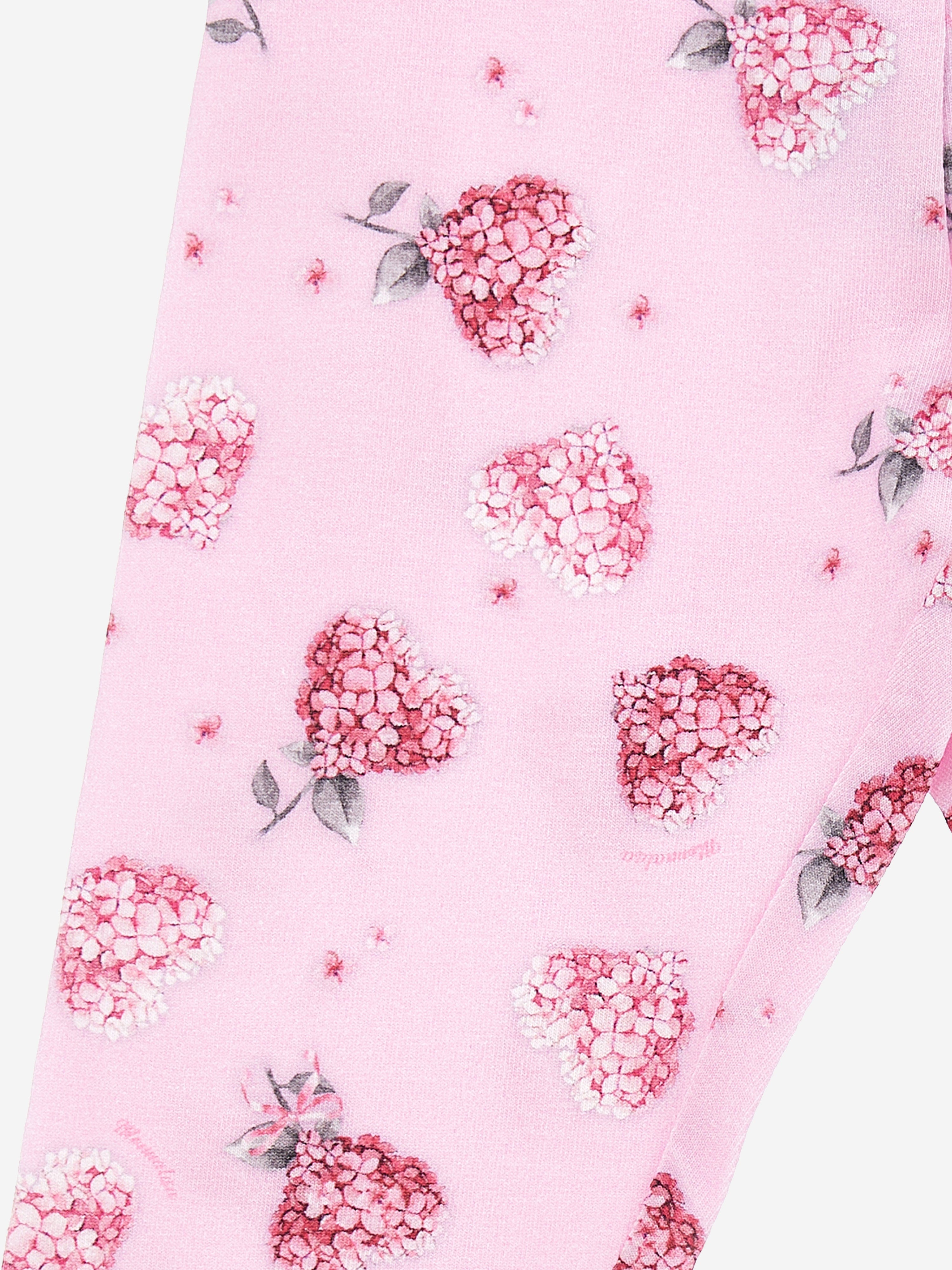 Monnalisa Baby Girls Floral Heart Leggings in Pink