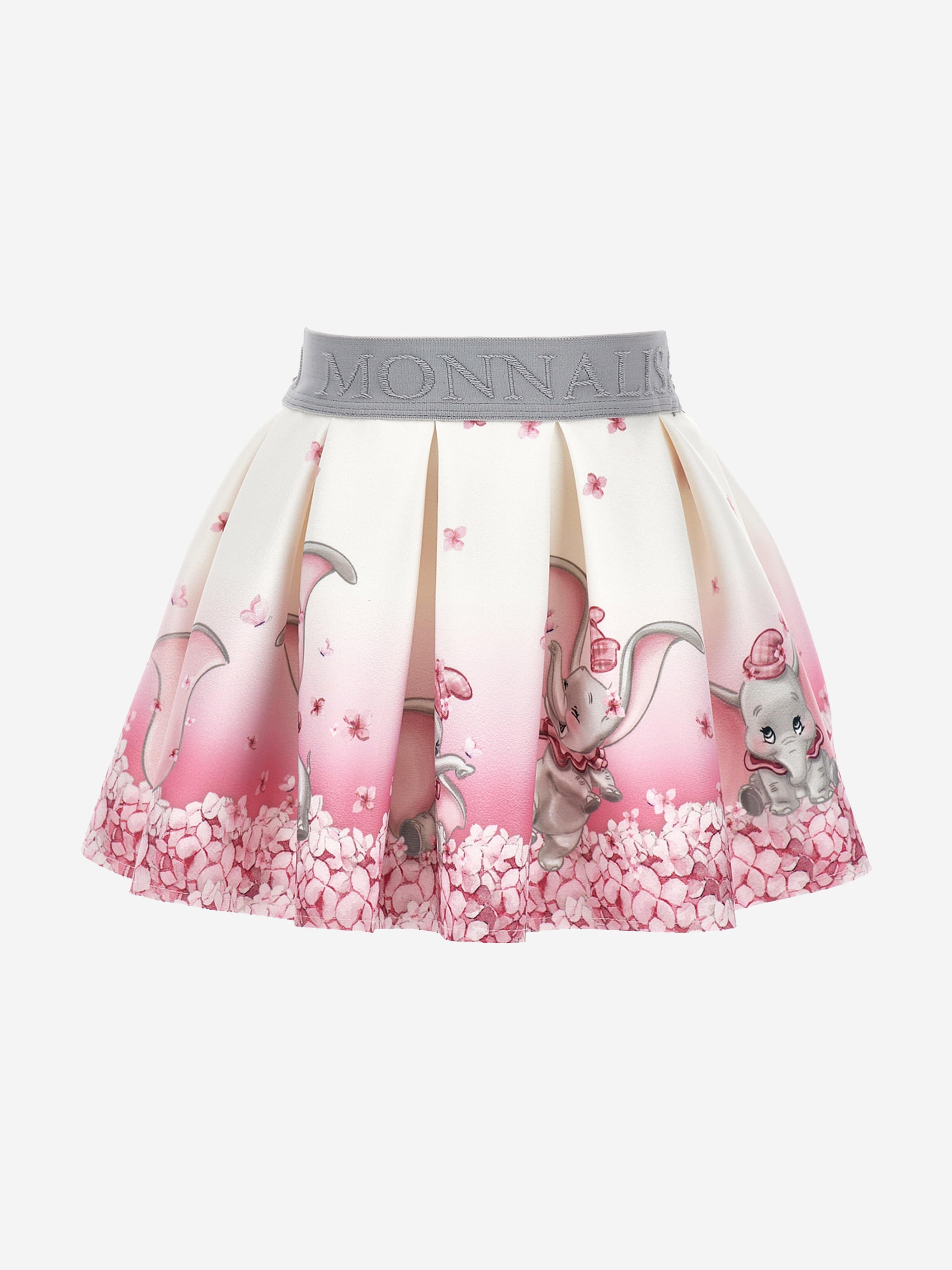 Monnalisa Baby Girls Disney Dumbo Neoprene Skirt in Ivory