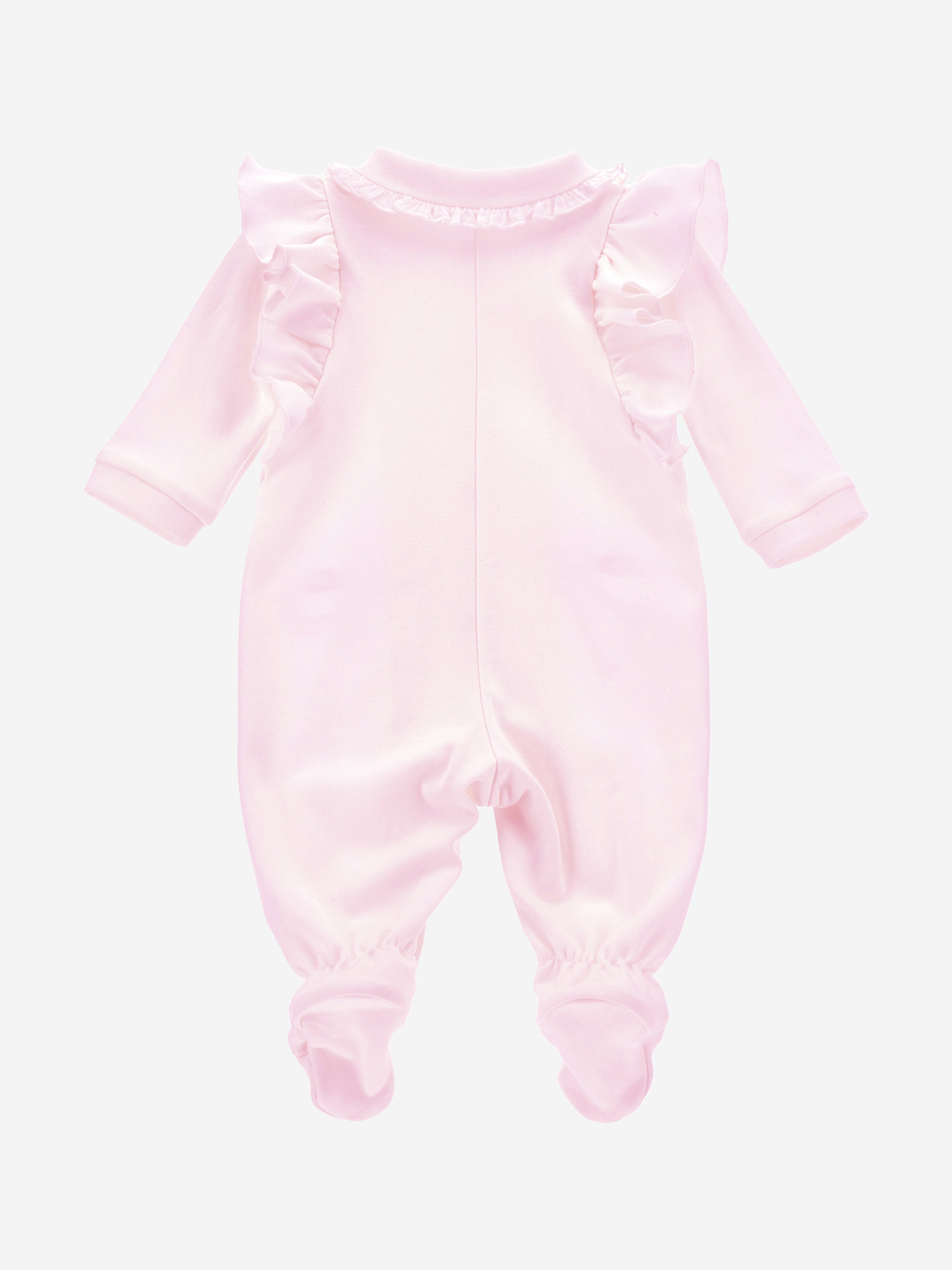 Monnalisa Baby Girls Bow Babygrow in Pink