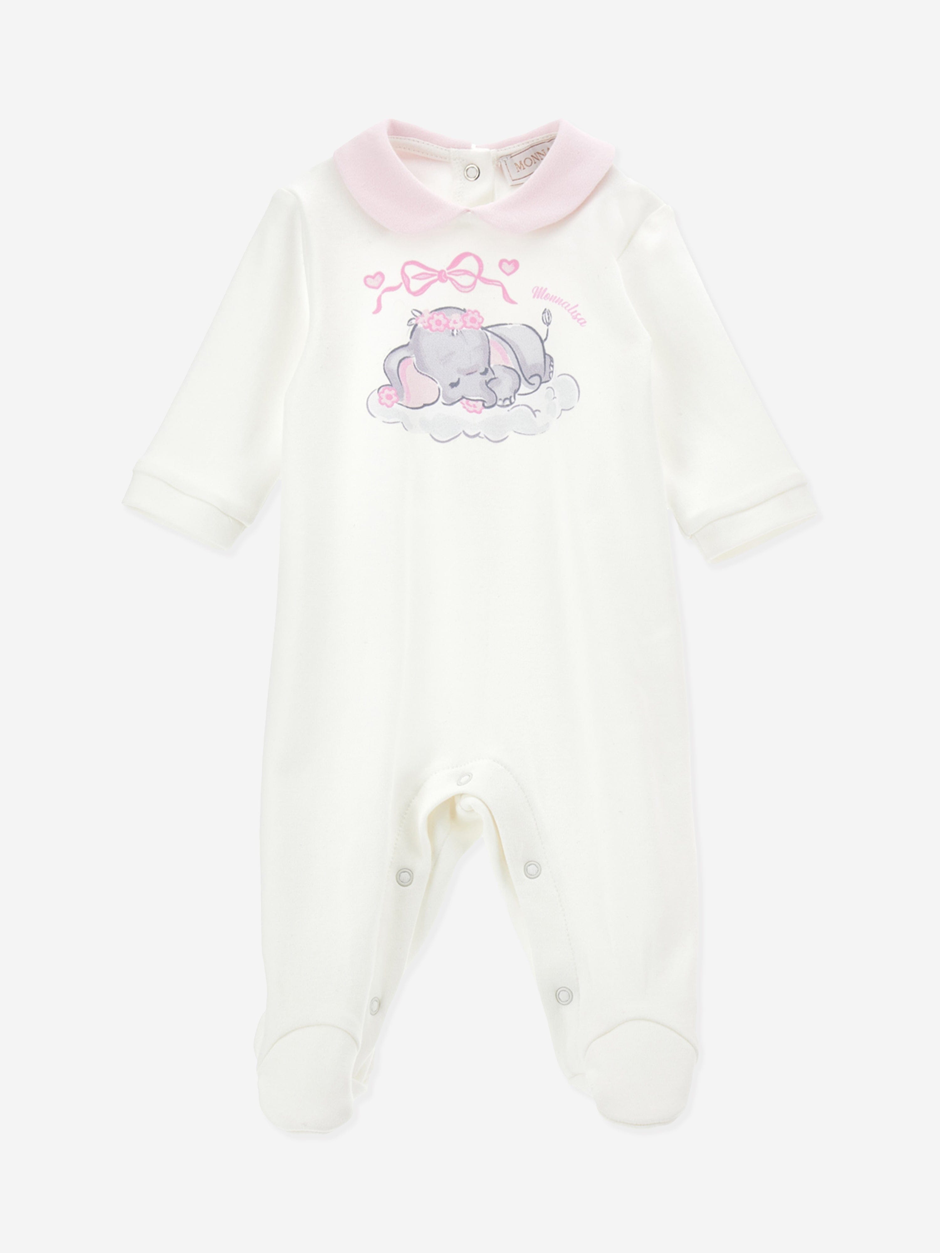 Monnalisa Baby Girls Dumbo Babygrow Gift Set in Ivory