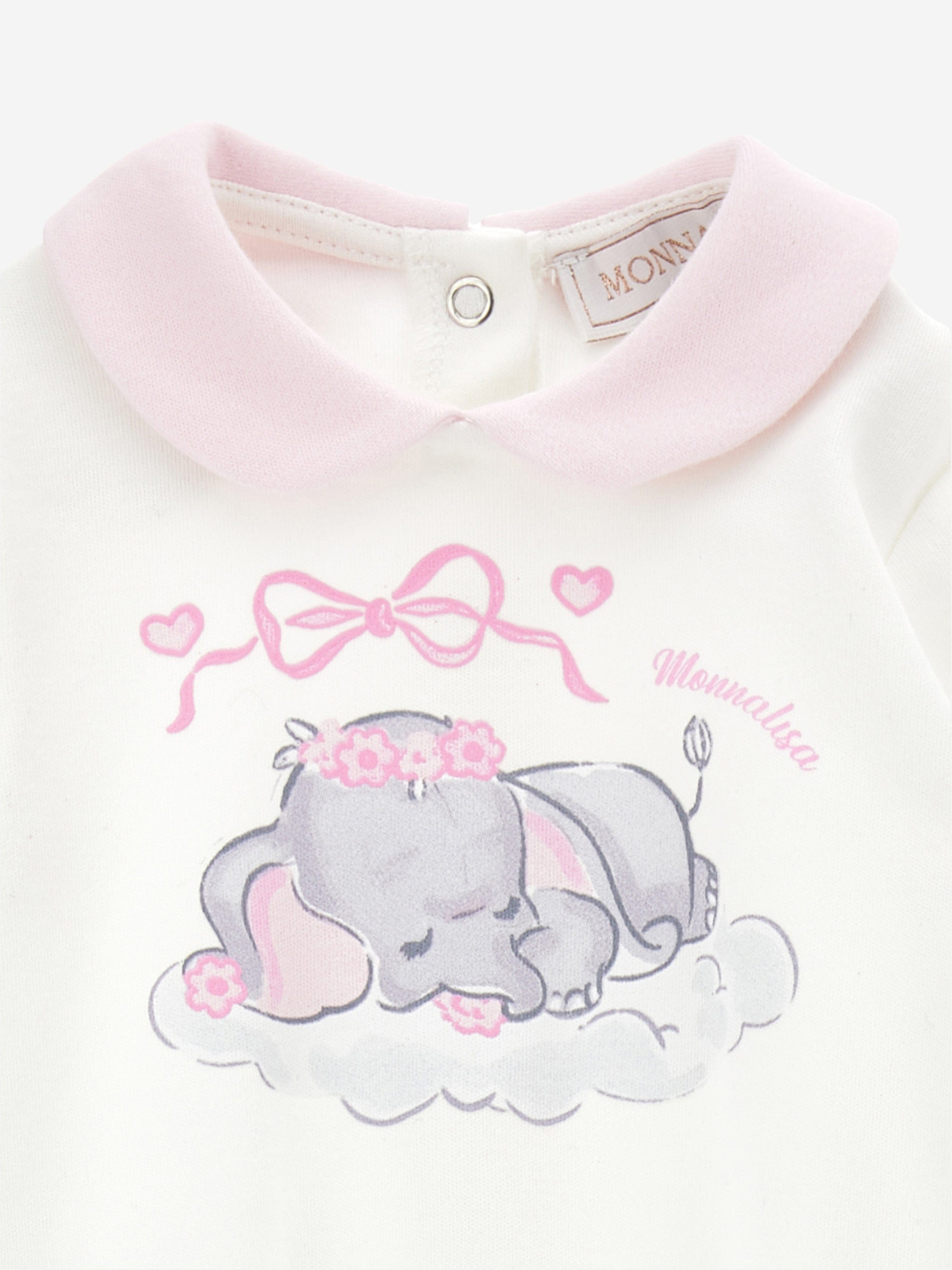 Monnalisa Baby Girls Dumbo Babygrow Gift Set in Ivory