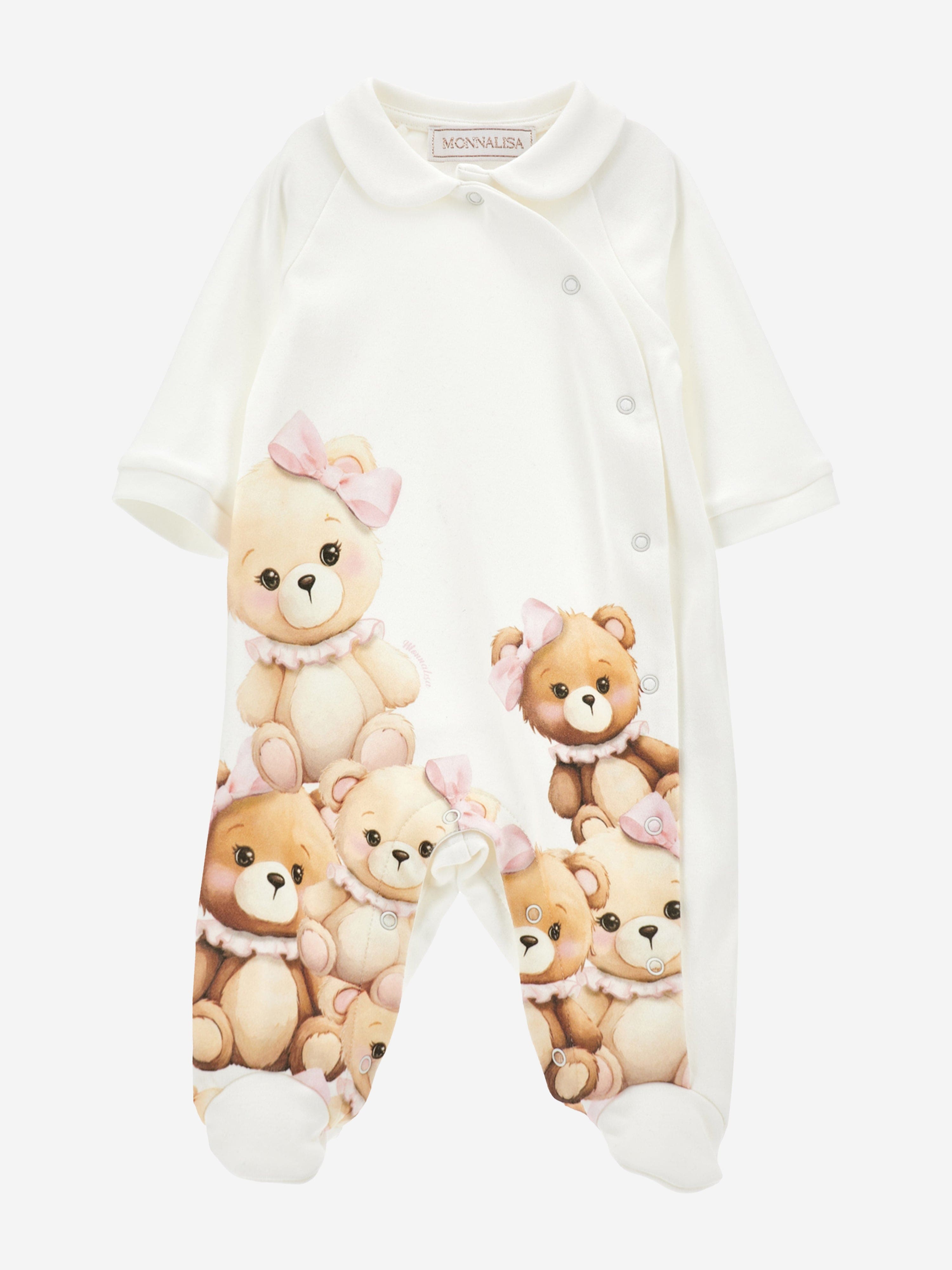 Monnalisa Baby Girls Teddy Bear Babgrow in White