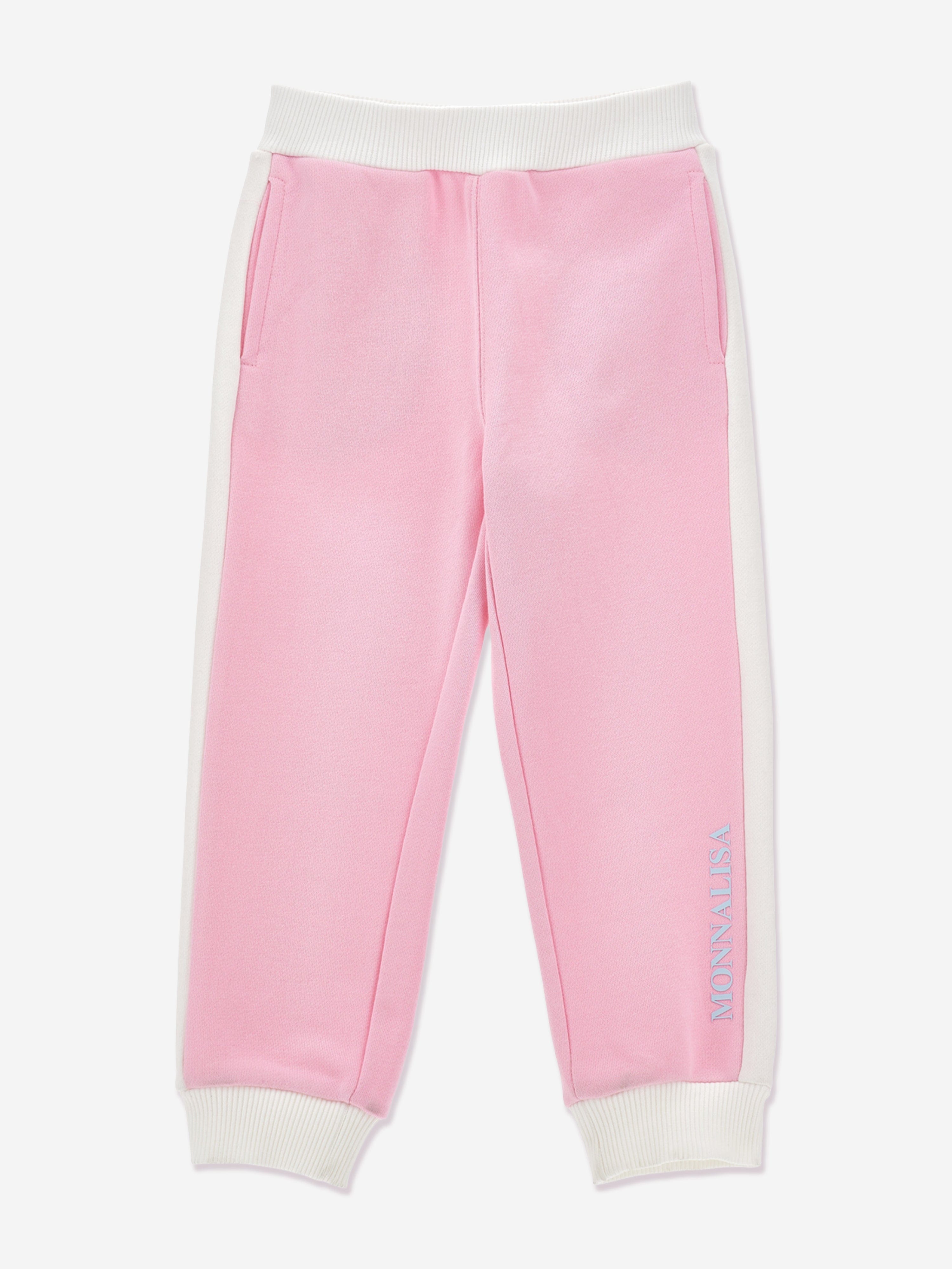 Monnalisa Girls Logo Joggers in Pink
