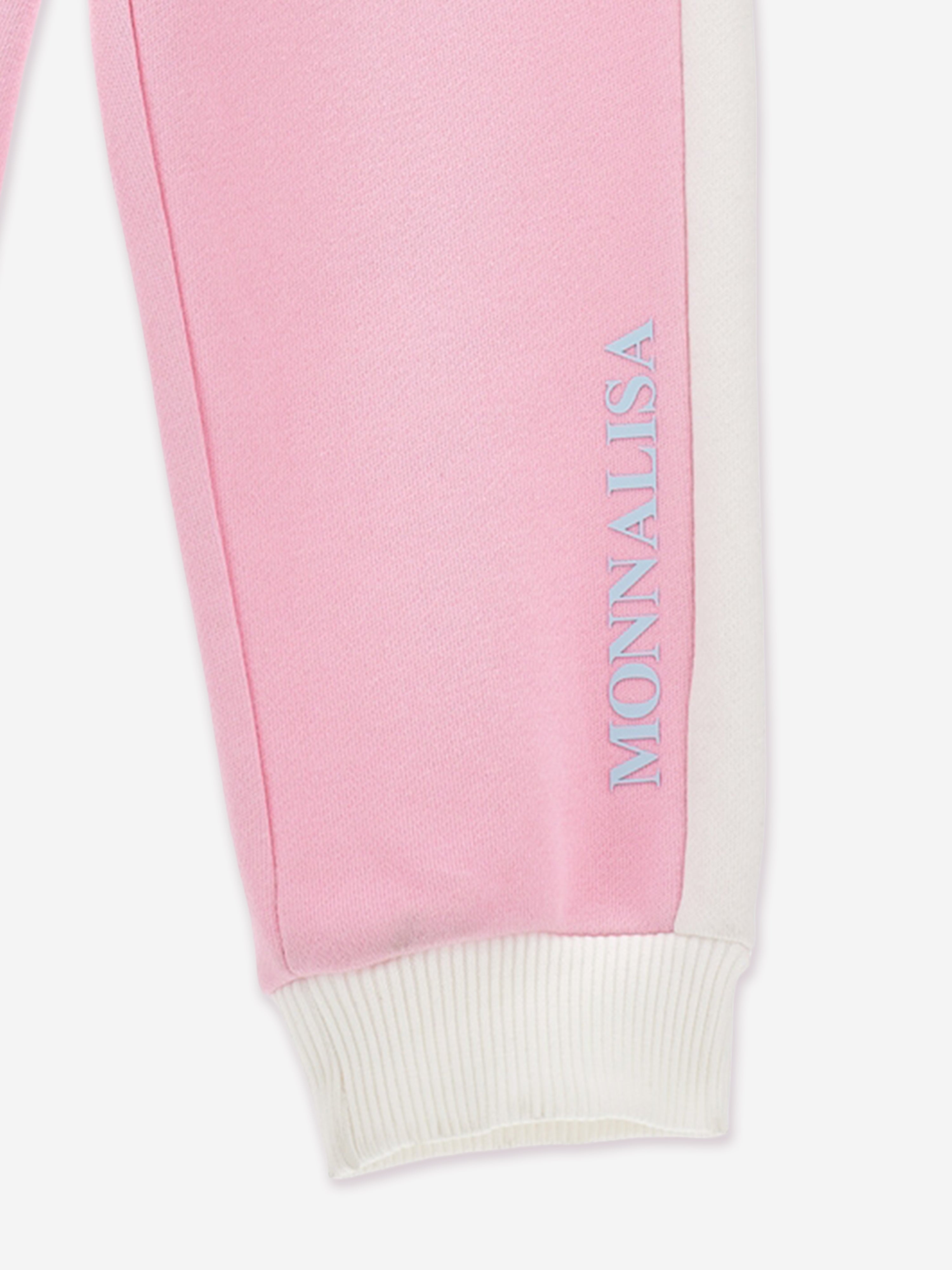Monnalisa Girls Logo Joggers in Pink