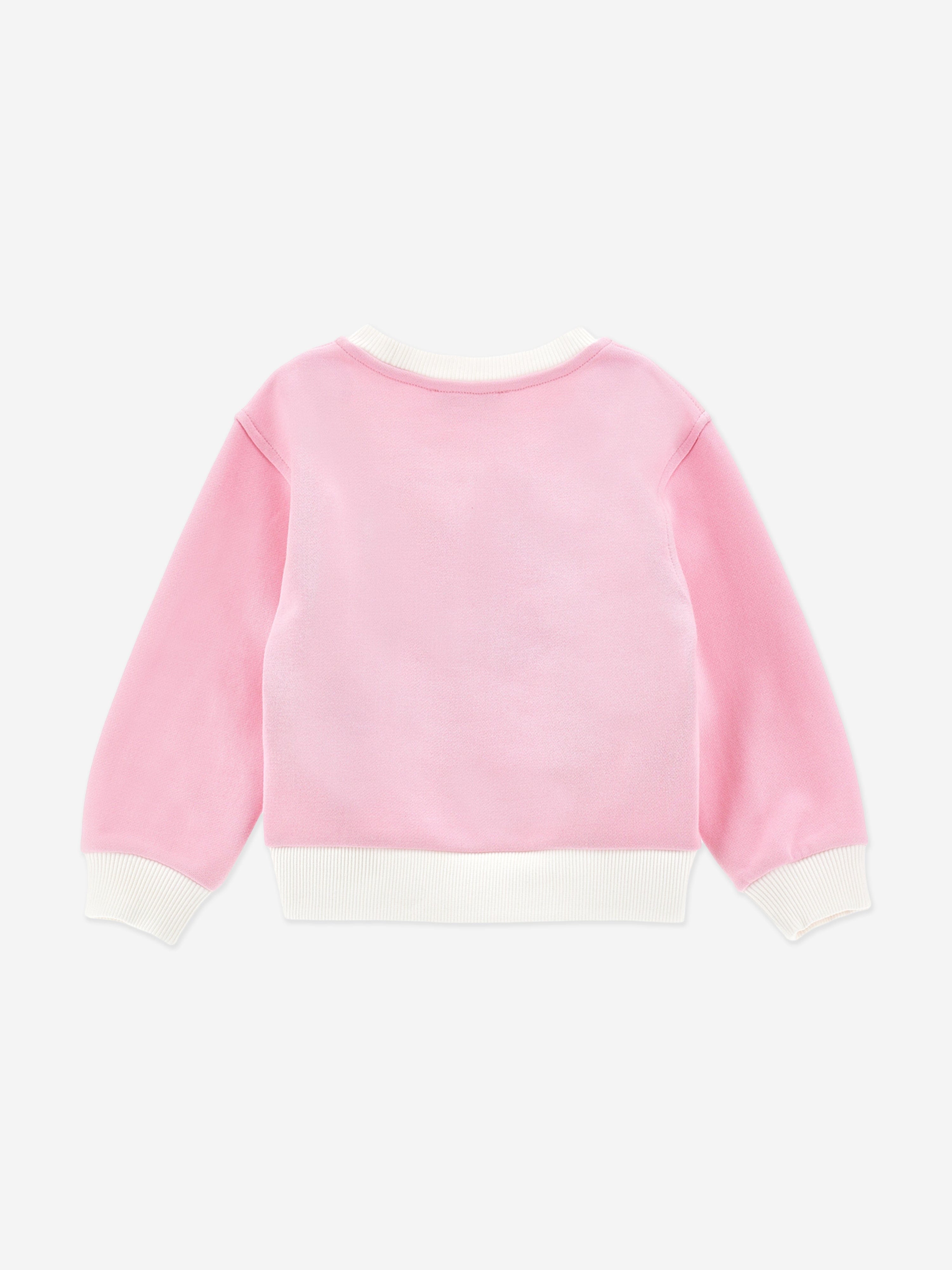 Monnalisa Girls Stitch and Angel Disney Sweatshirt in Ivory