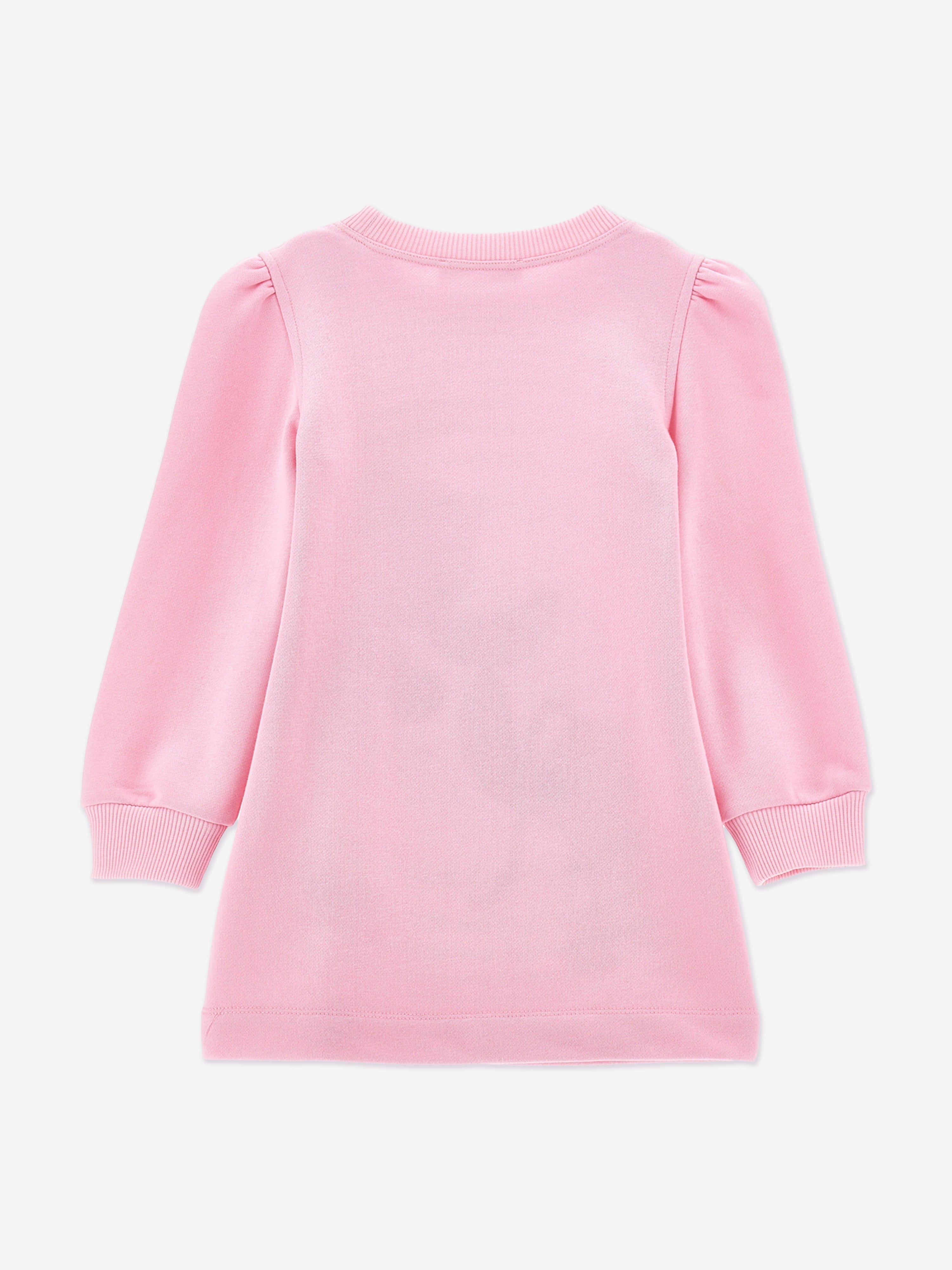 Monnalisa Girls Stitch and Angel Sweater Dress in Pink