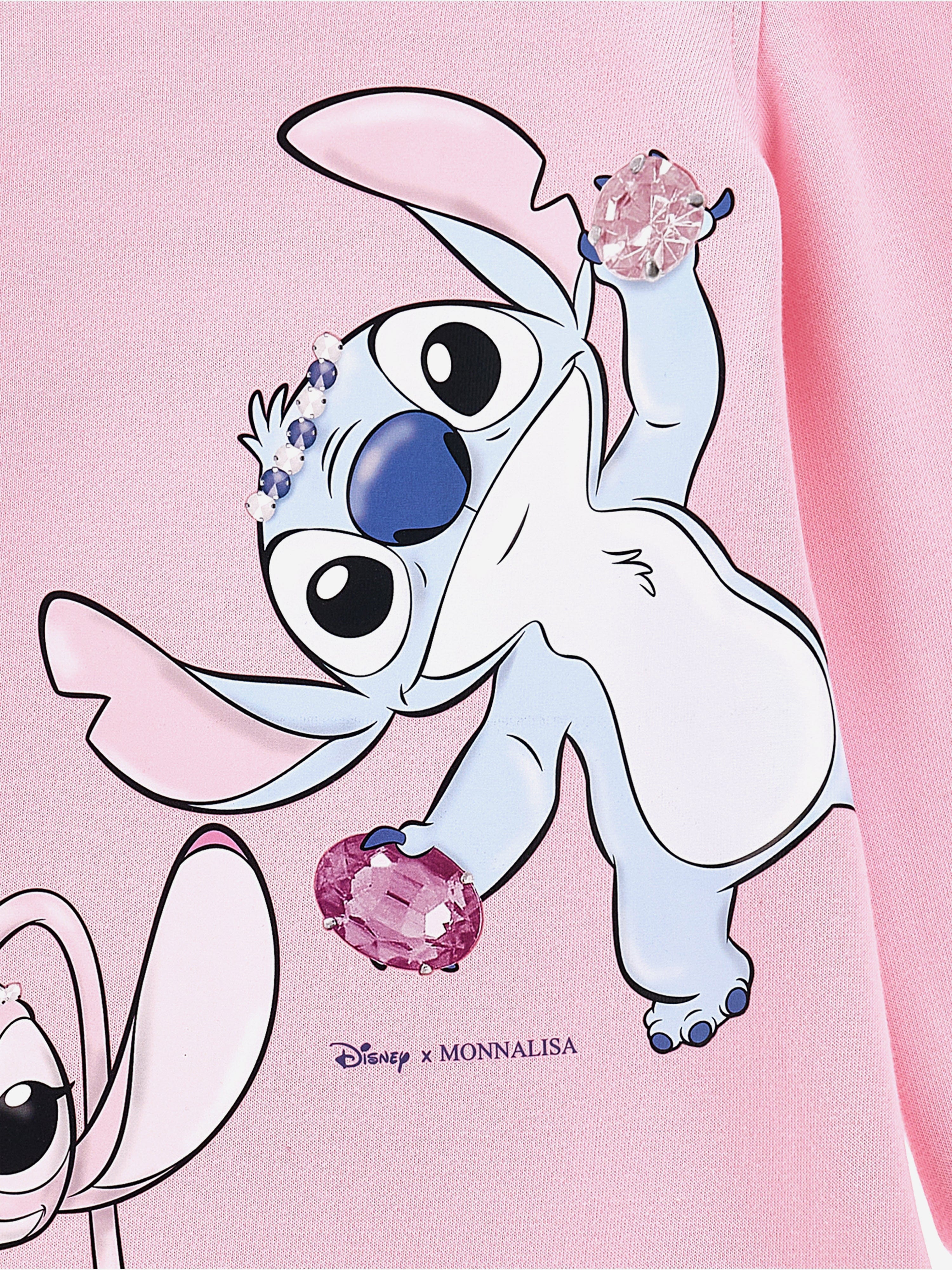 Monnalisa Girls Stitch and Angel Sweater Dress in Pink