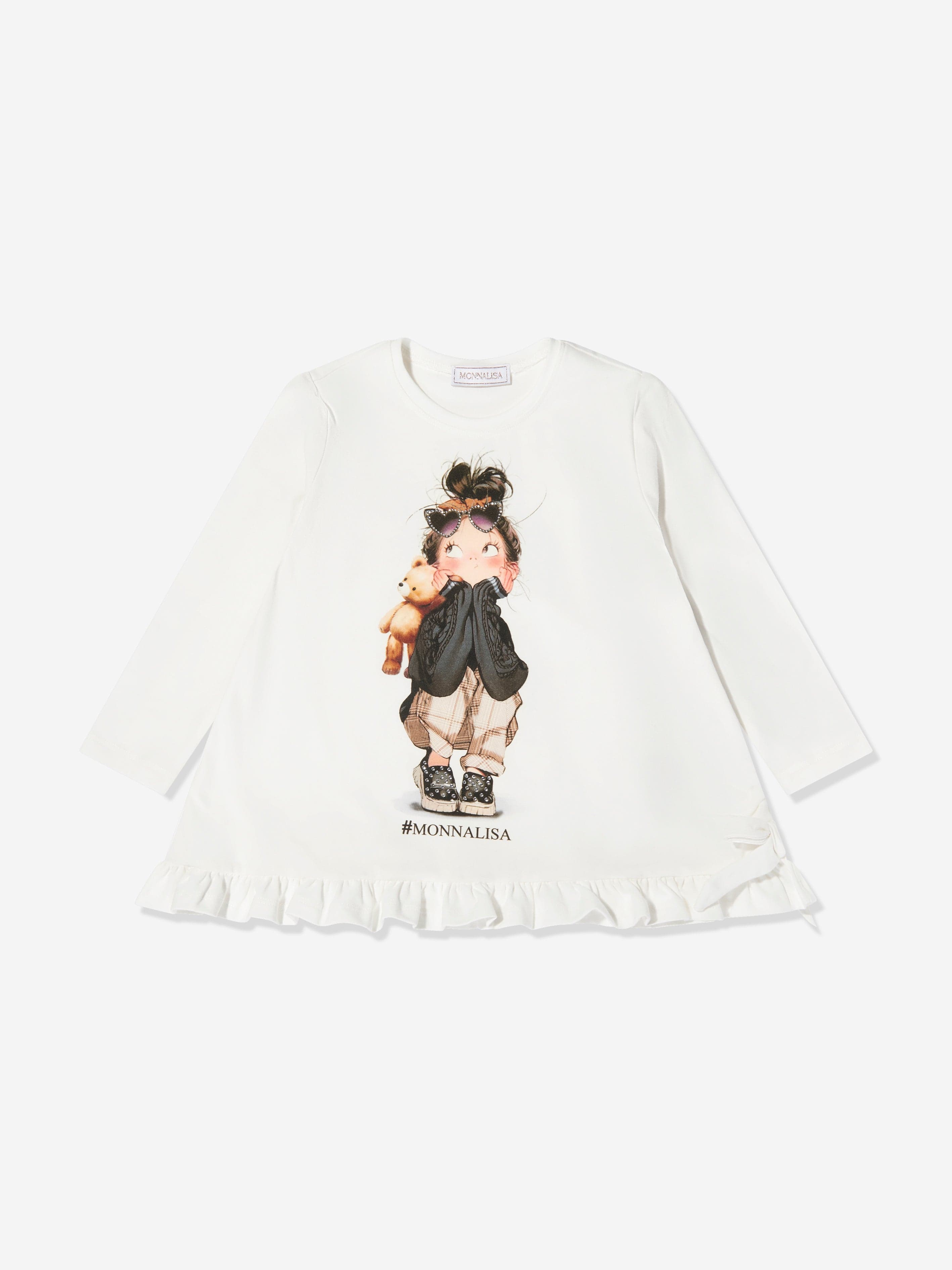 Monnalisa Girls T-Shirt and Leggings Set in Ivory