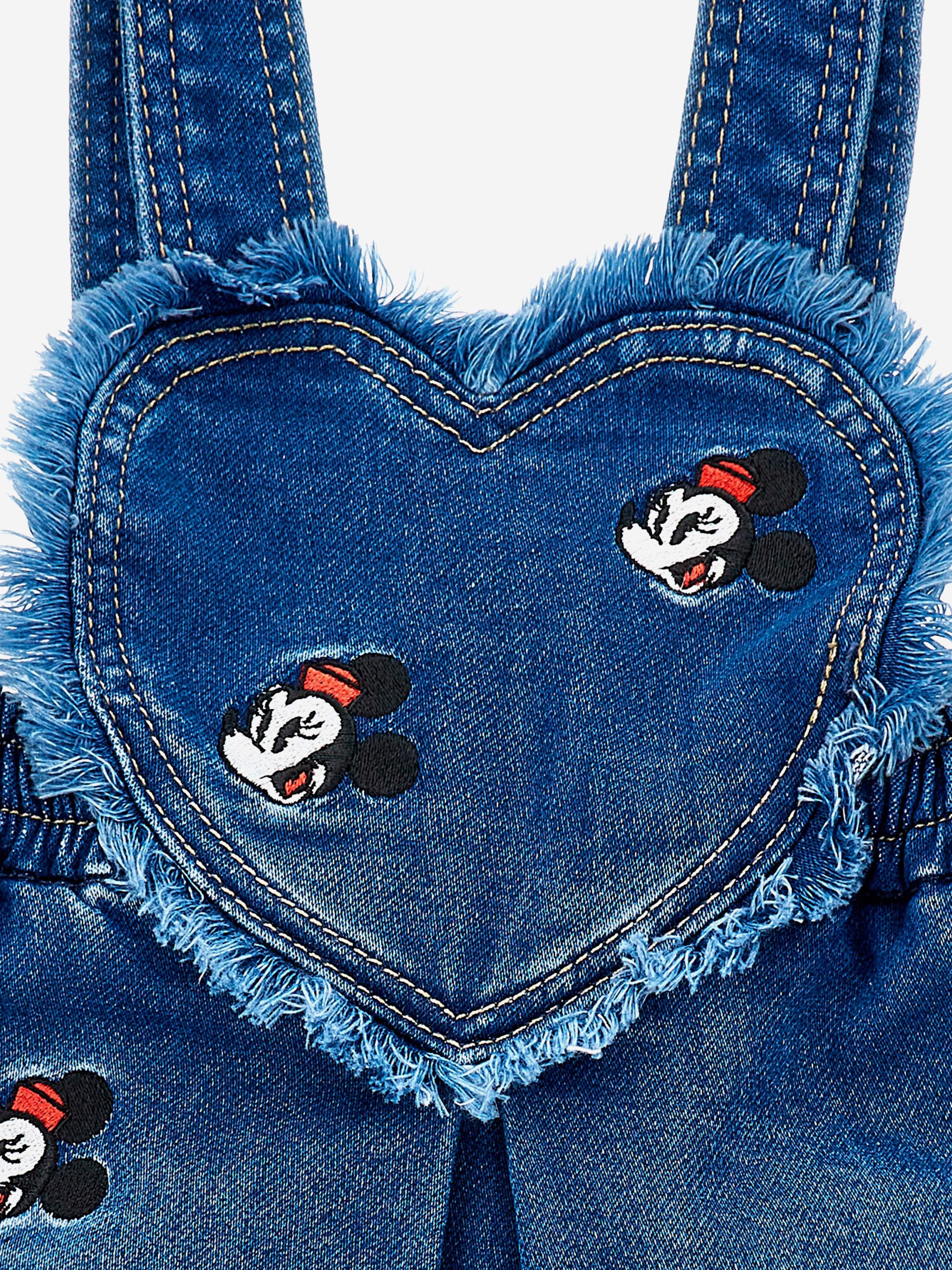 Monnalisa Girls Minnie Mouse Denim Dress in Blue