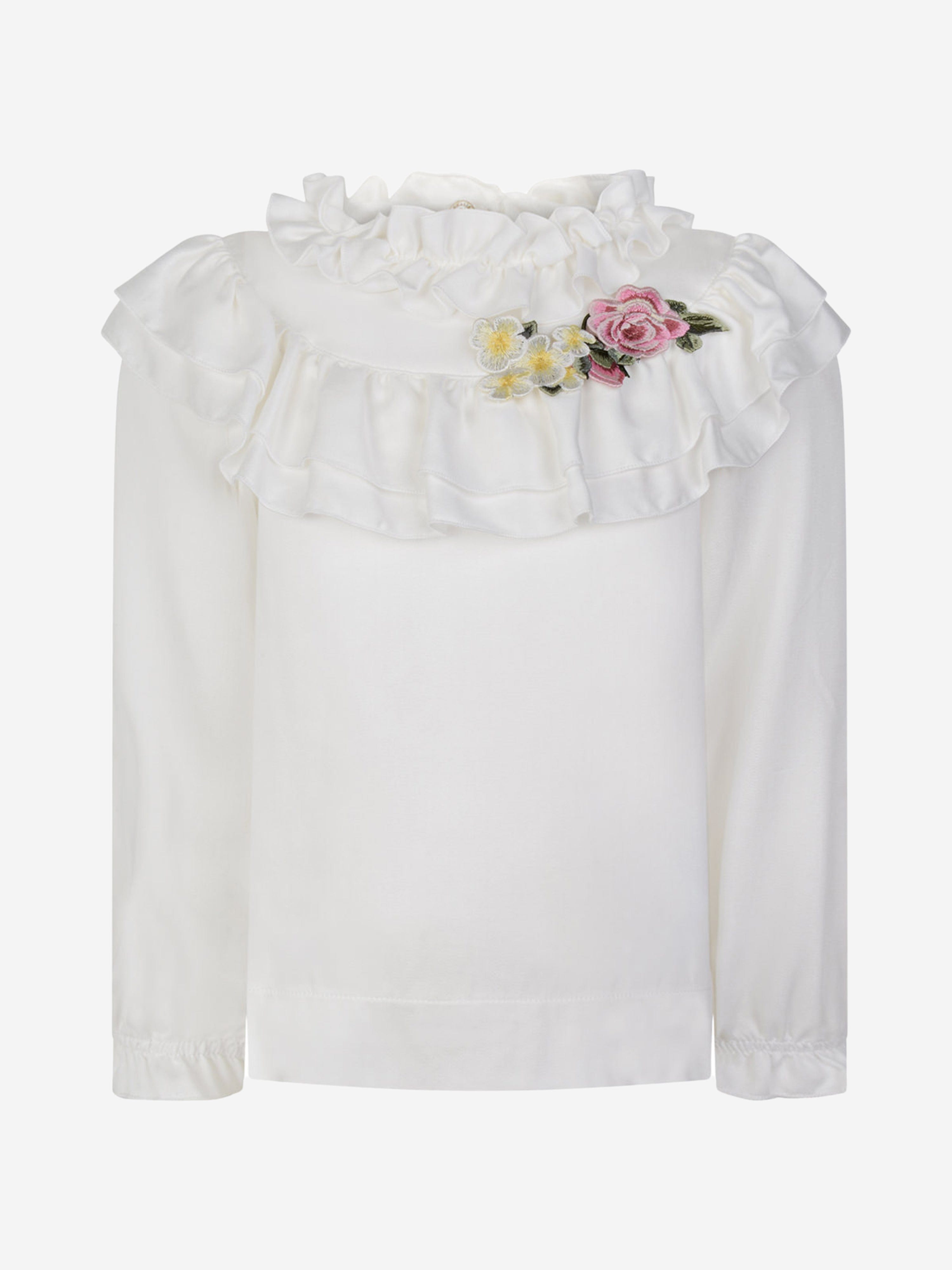 Monnalisa Ruffle Bouquet Blouse