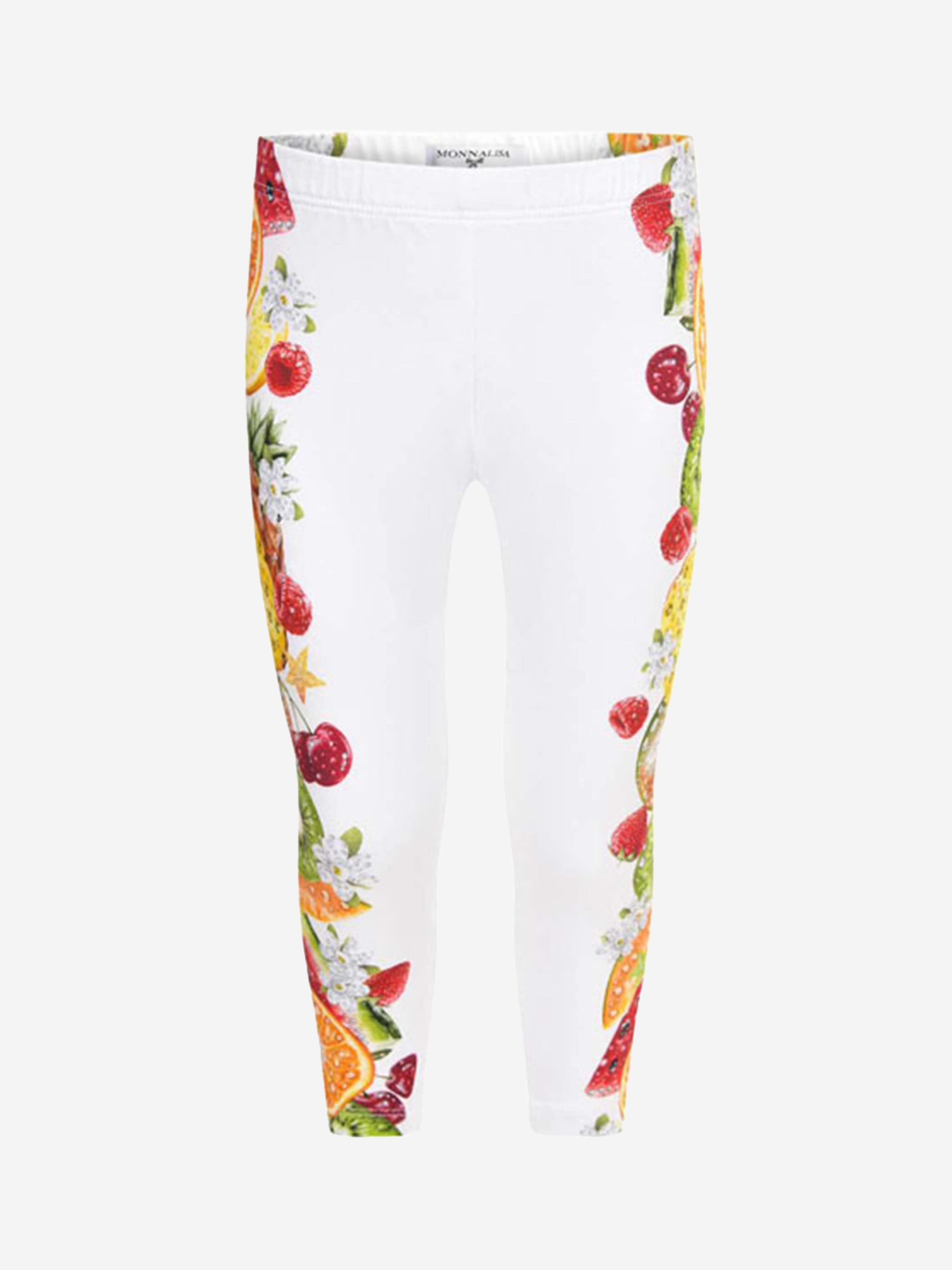 Monnalisa Girls Tropical Fruit Print Leggings