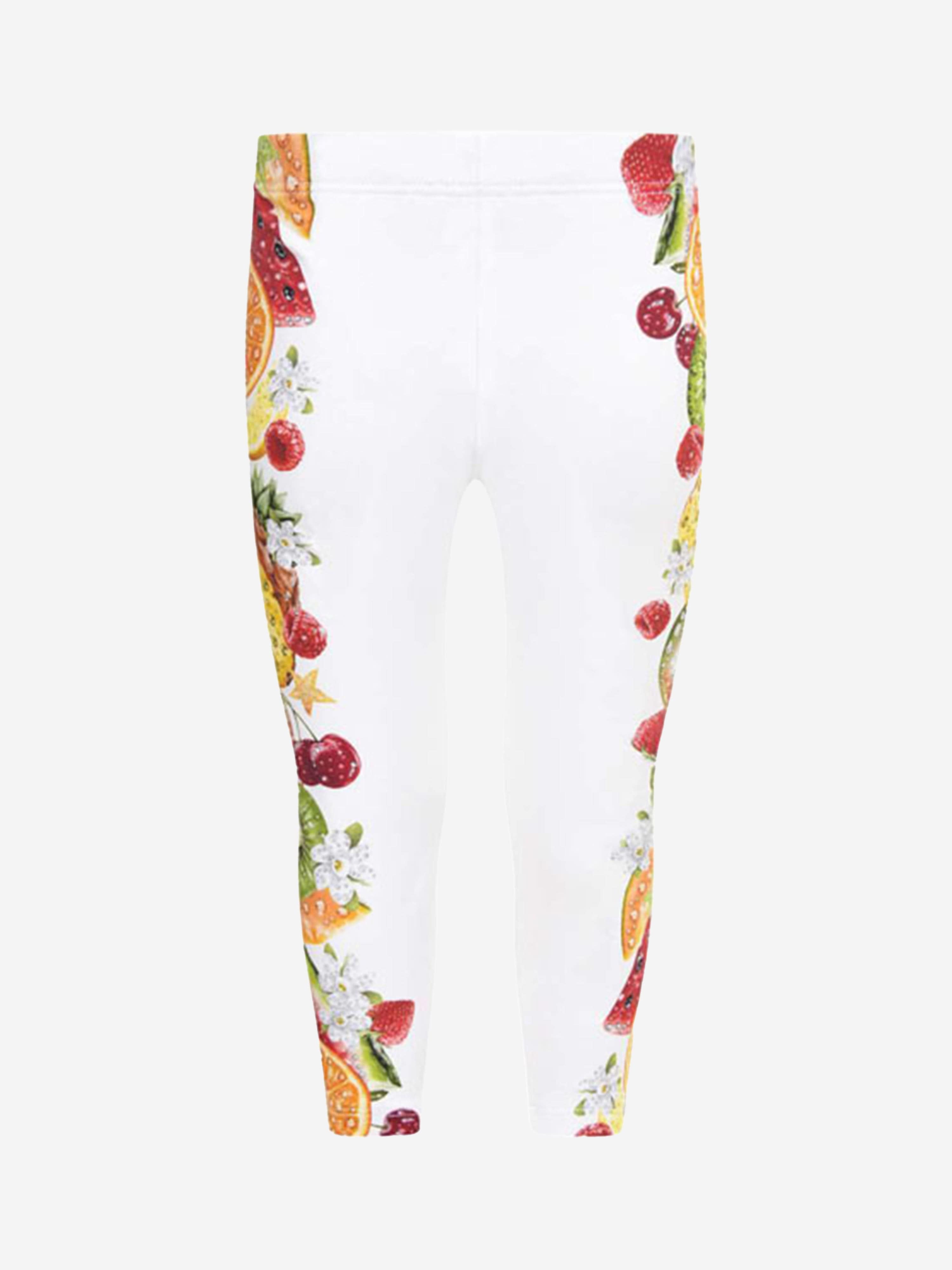 Monnalisa Girls Tropical Fruit Print Leggings