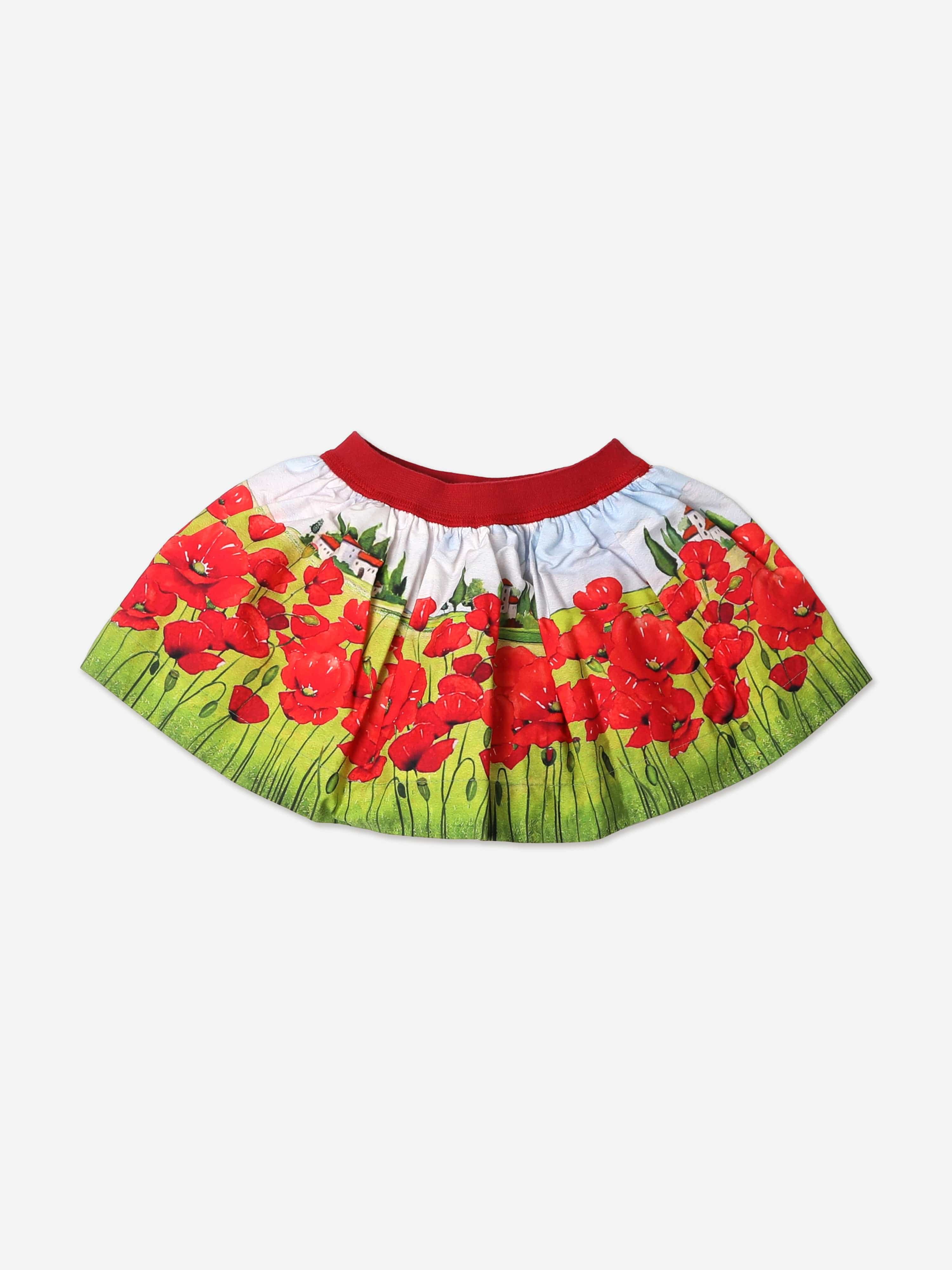 Monnalisa Baby Girls Poppy Landscape Skirt