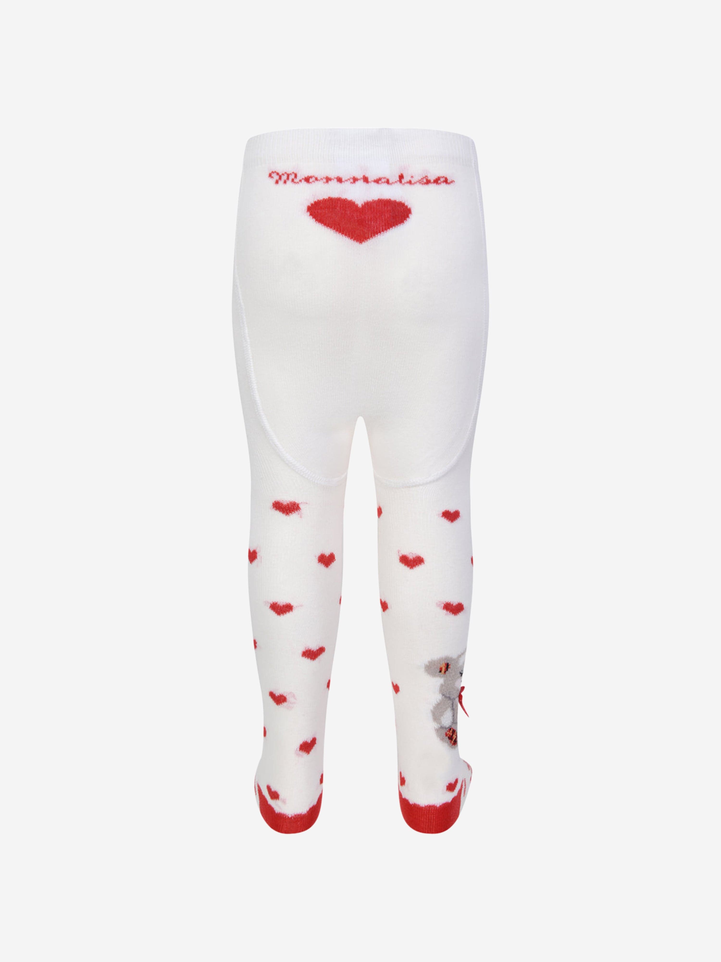 Monnalisa Baby Girls & Red Bear Tights