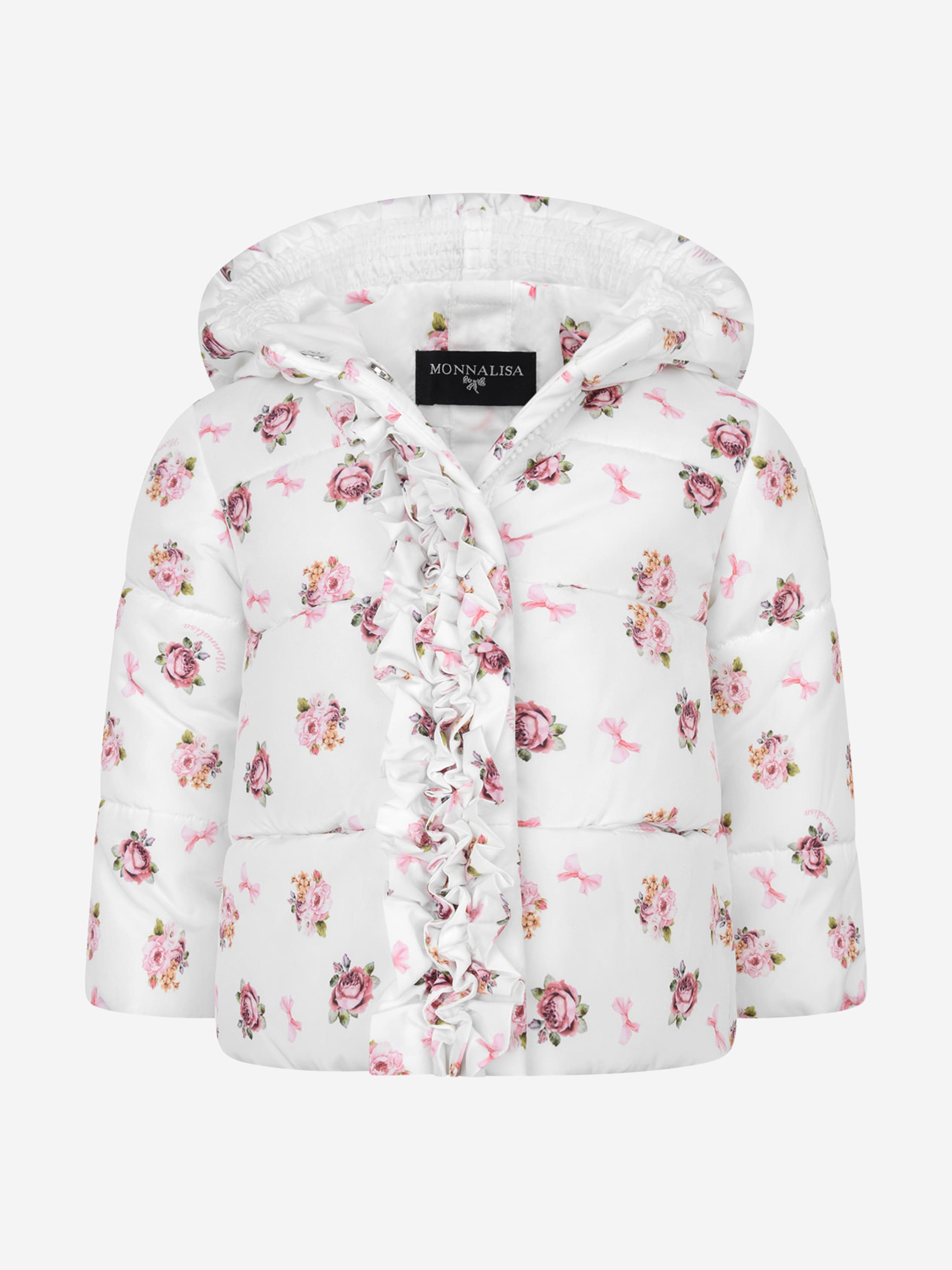 Monnalisa Baby Girls Floral Down Padded Coat