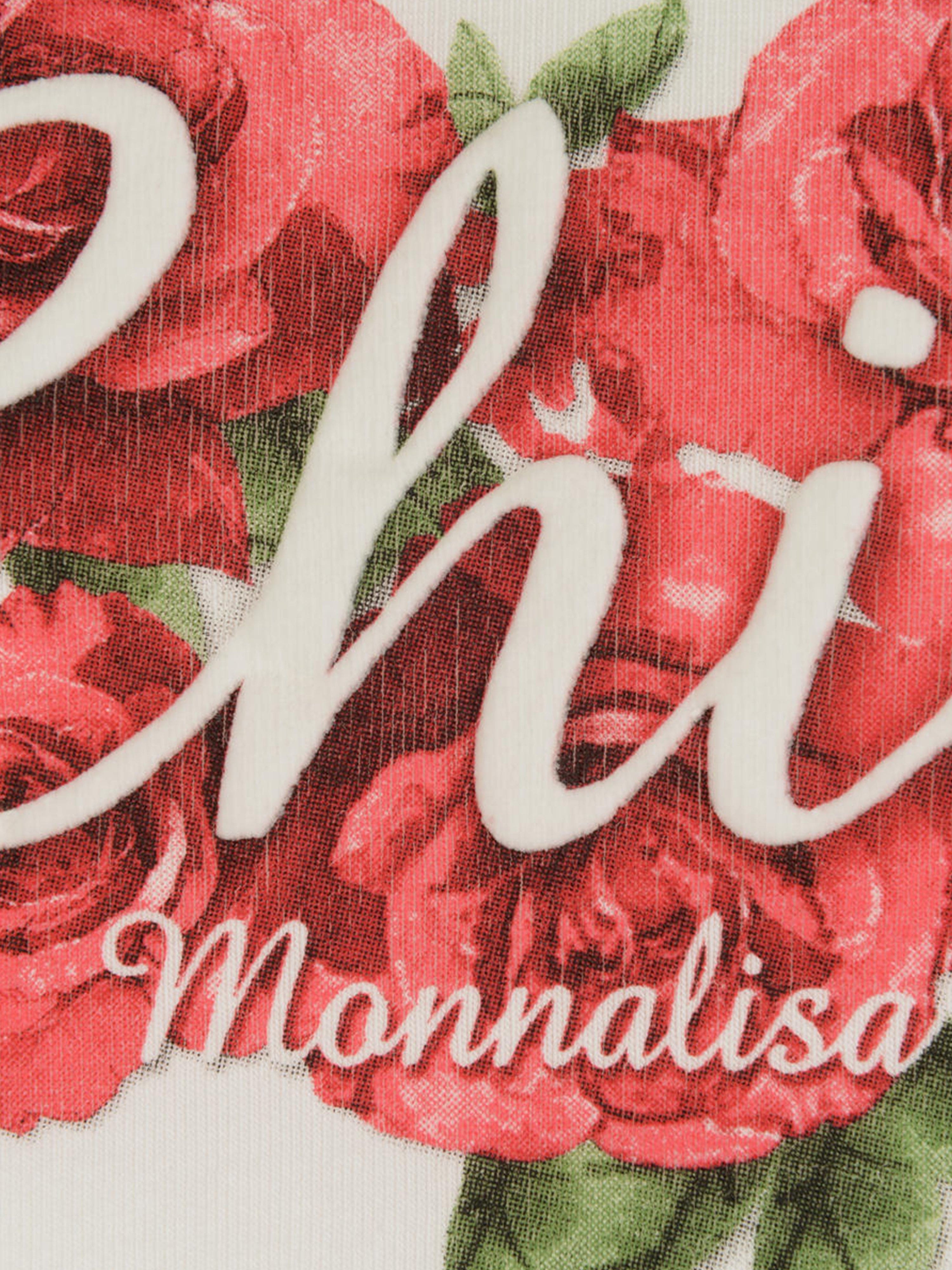 Monnalisa Girls & Red Rose Jersey Top